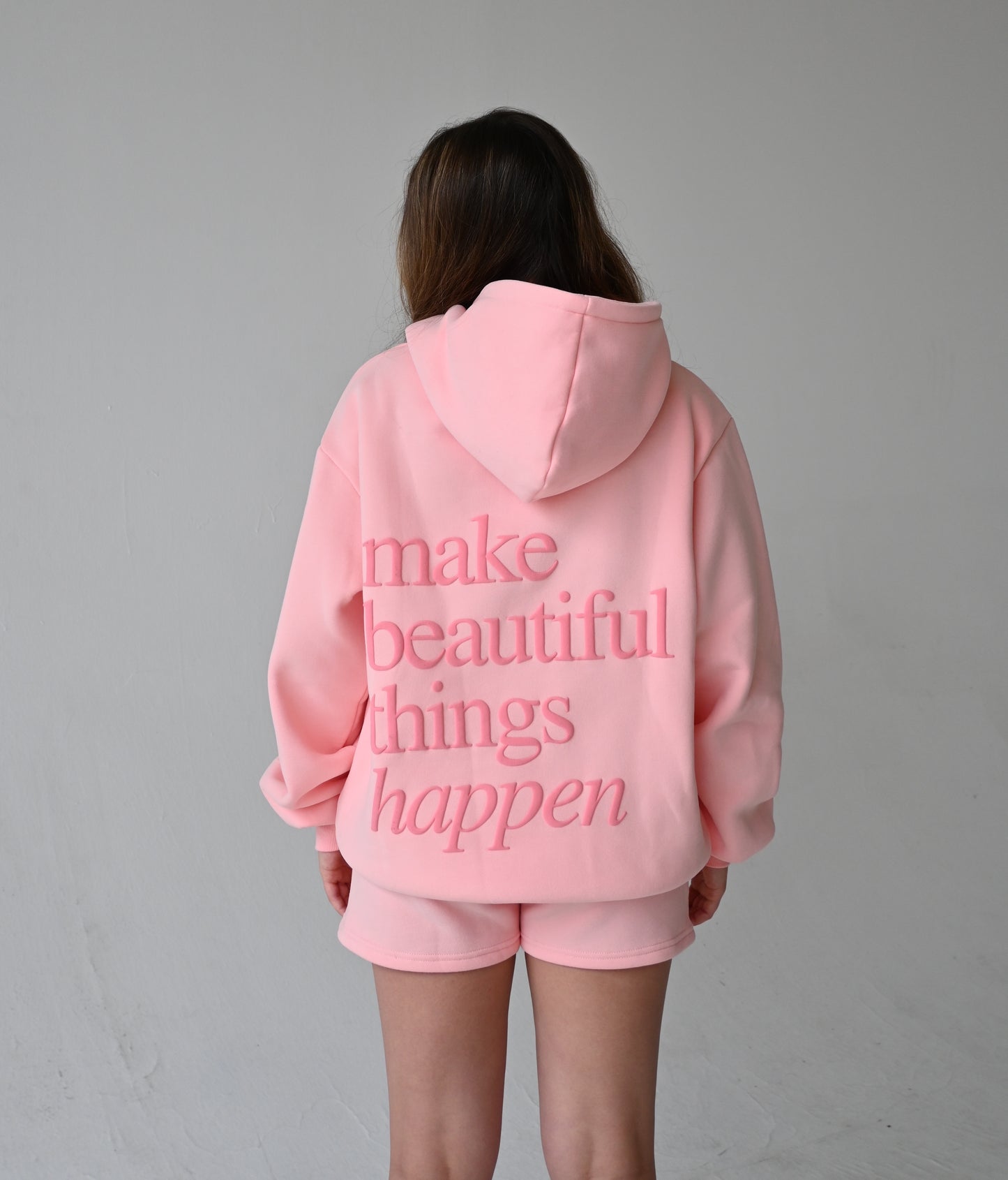Make Beautiful Things Happen Shorts - Peony Pink