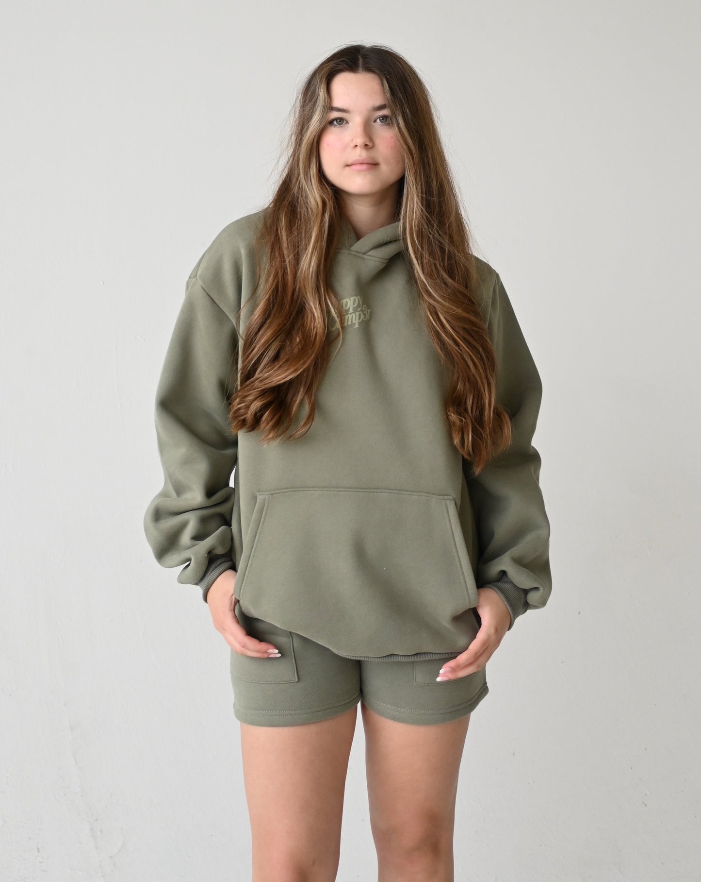 Disrupt Anxiety with Gratitude Hoodie - Dusty Olive