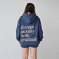 Disrupt Anxiety with Gratitude Shorts - Midnight Blue