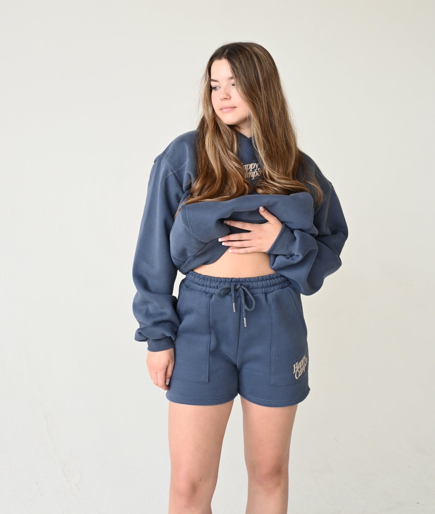 Disrupt Anxiety with Gratitude Shorts - Midnight Blue