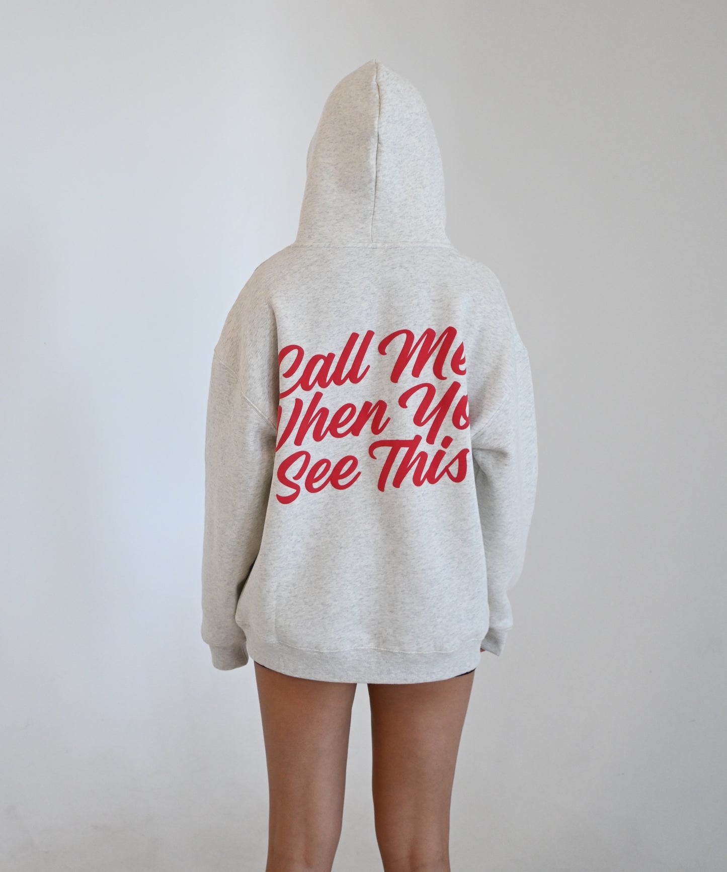 Call Me When You See This Hoodie - Light Heather