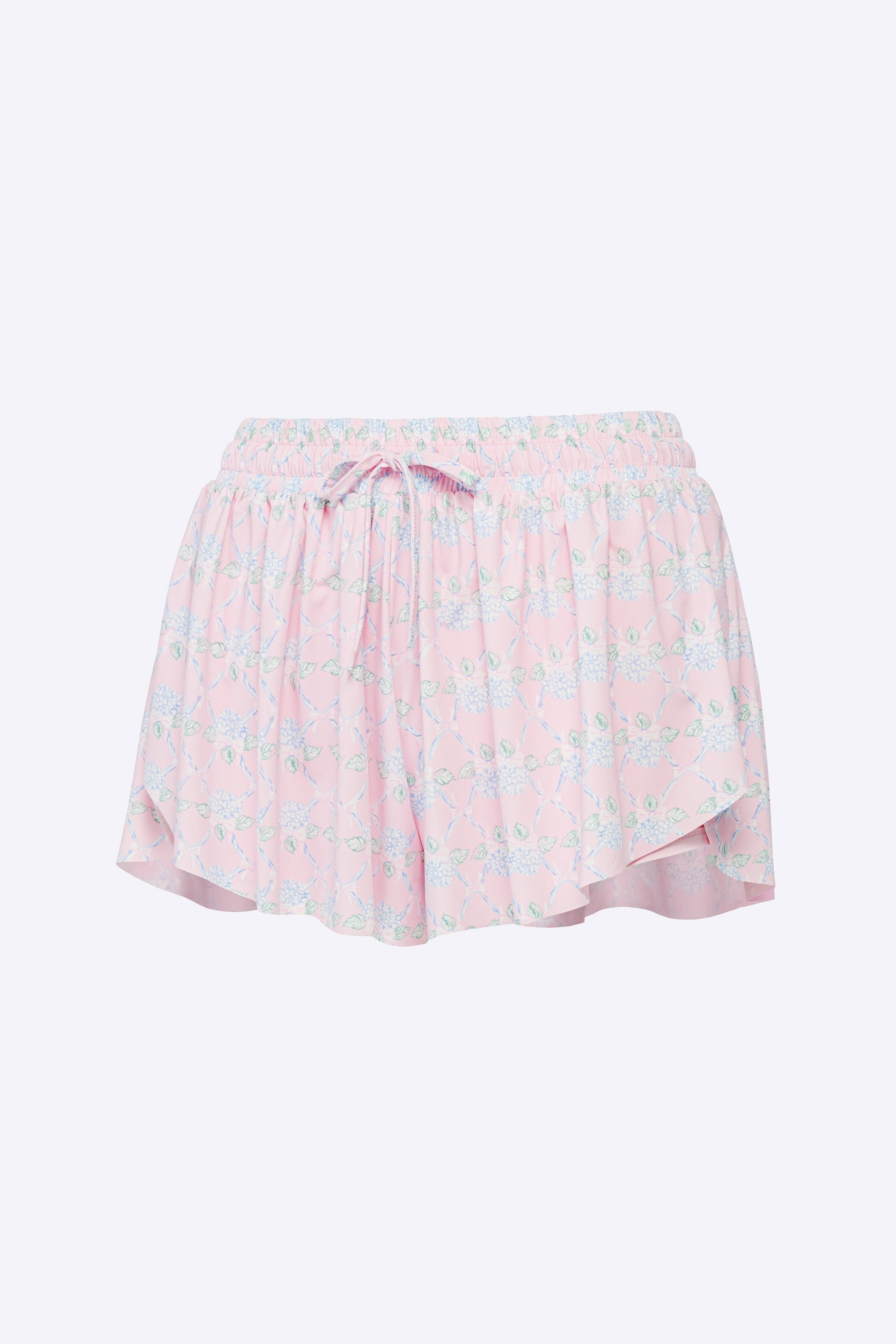 RIBBONED DREAMS DRAWSTRING ATHLEISURE SHORT