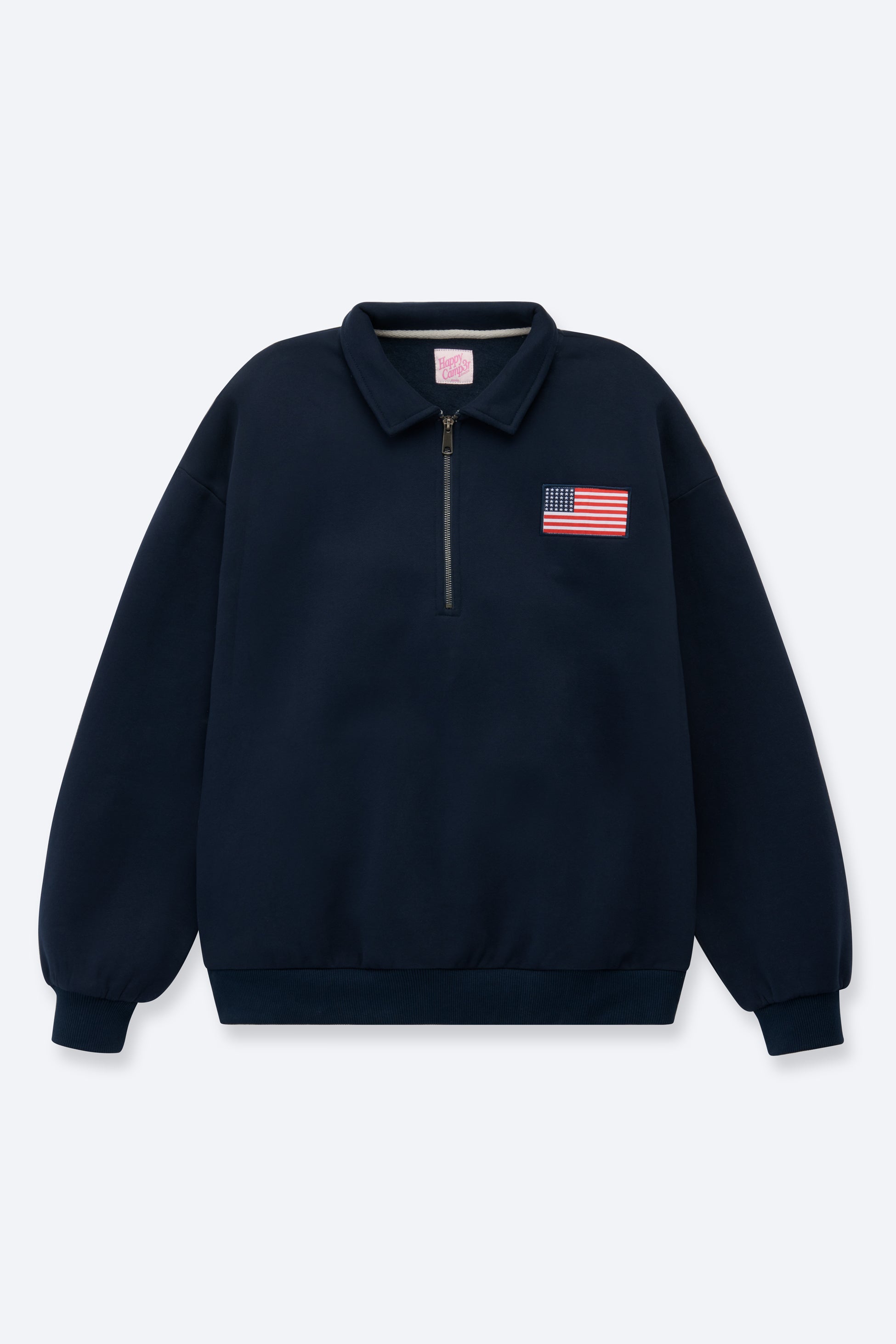 NAVY FLAG QUARTER ZIP FLEECE