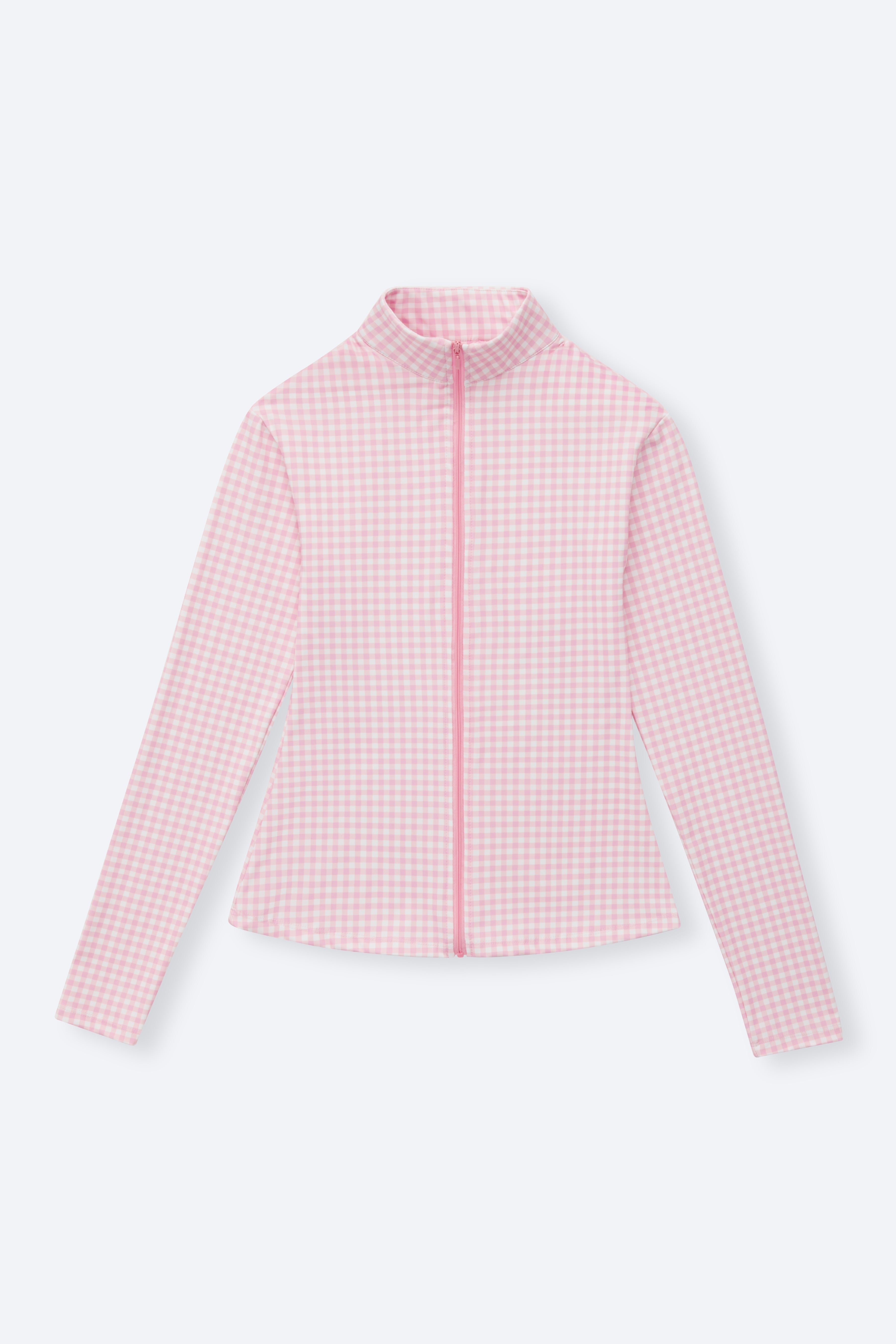 PINK GINGHAM HARPER ACTIVE JACKET