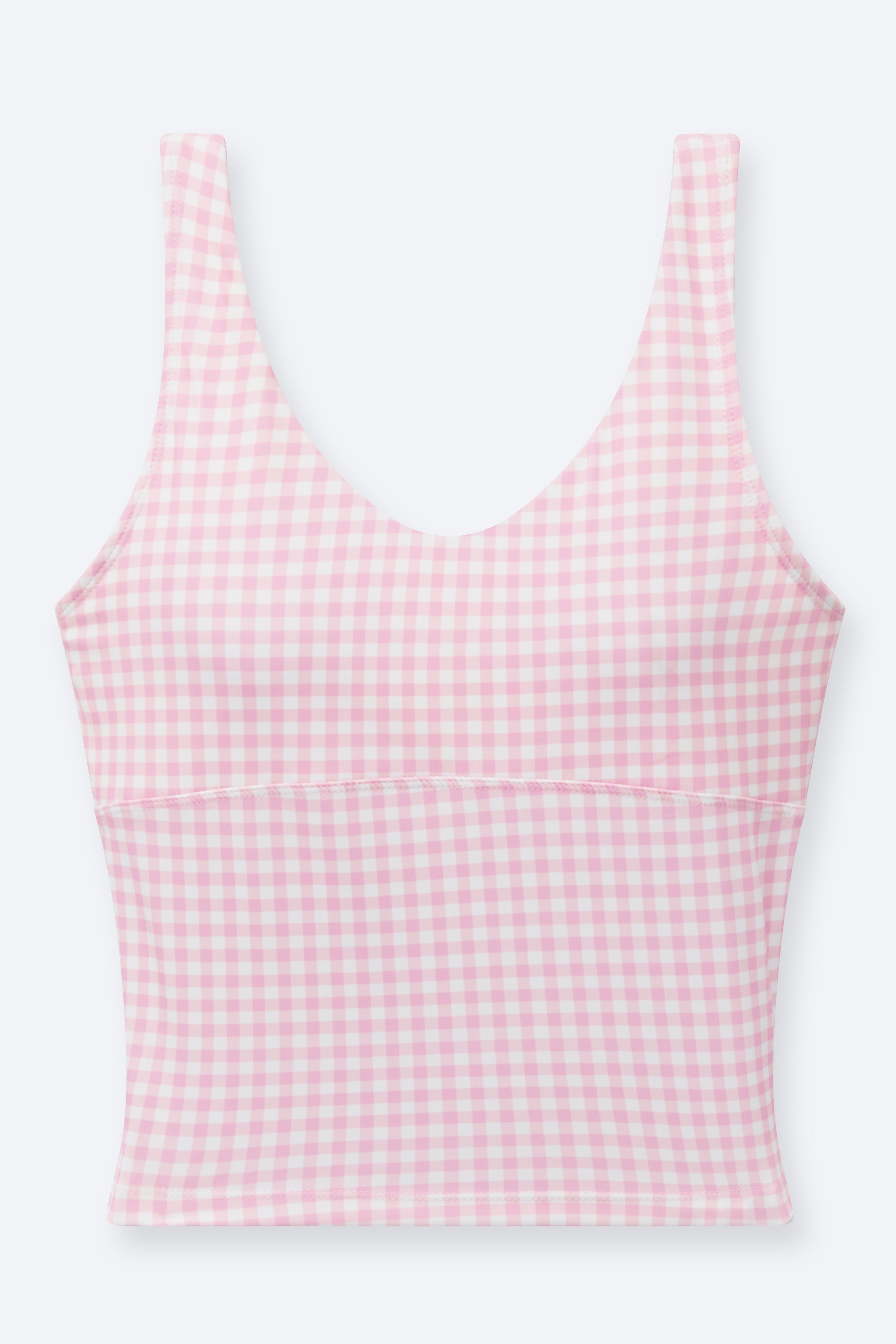 PINK GINGHAM HARPER ACTIVE TOP