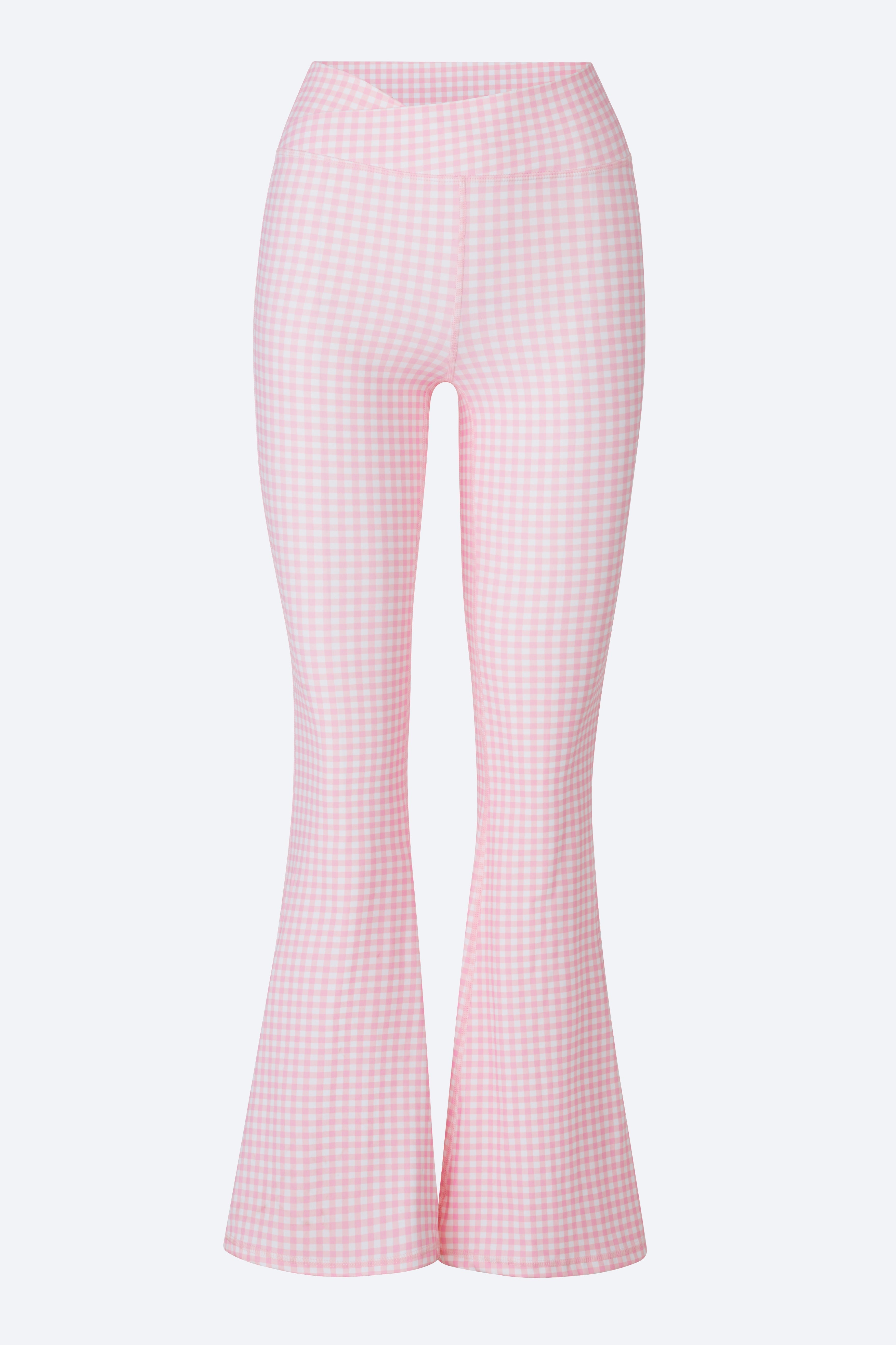 PINK GINGHAM HARPER ACTIVE PANTS