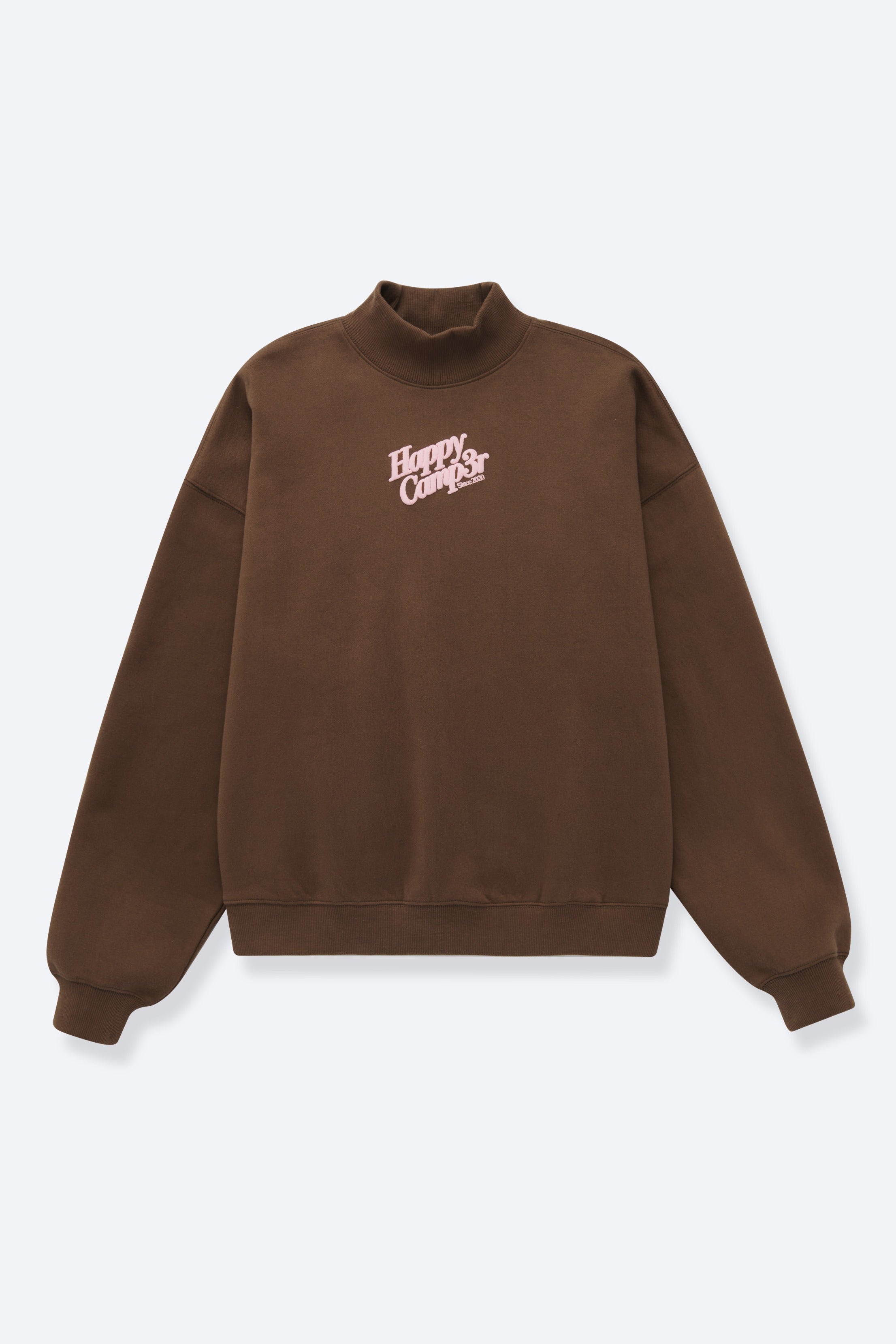 CHOCOLATE MOCKNECK SWEATSHIRT