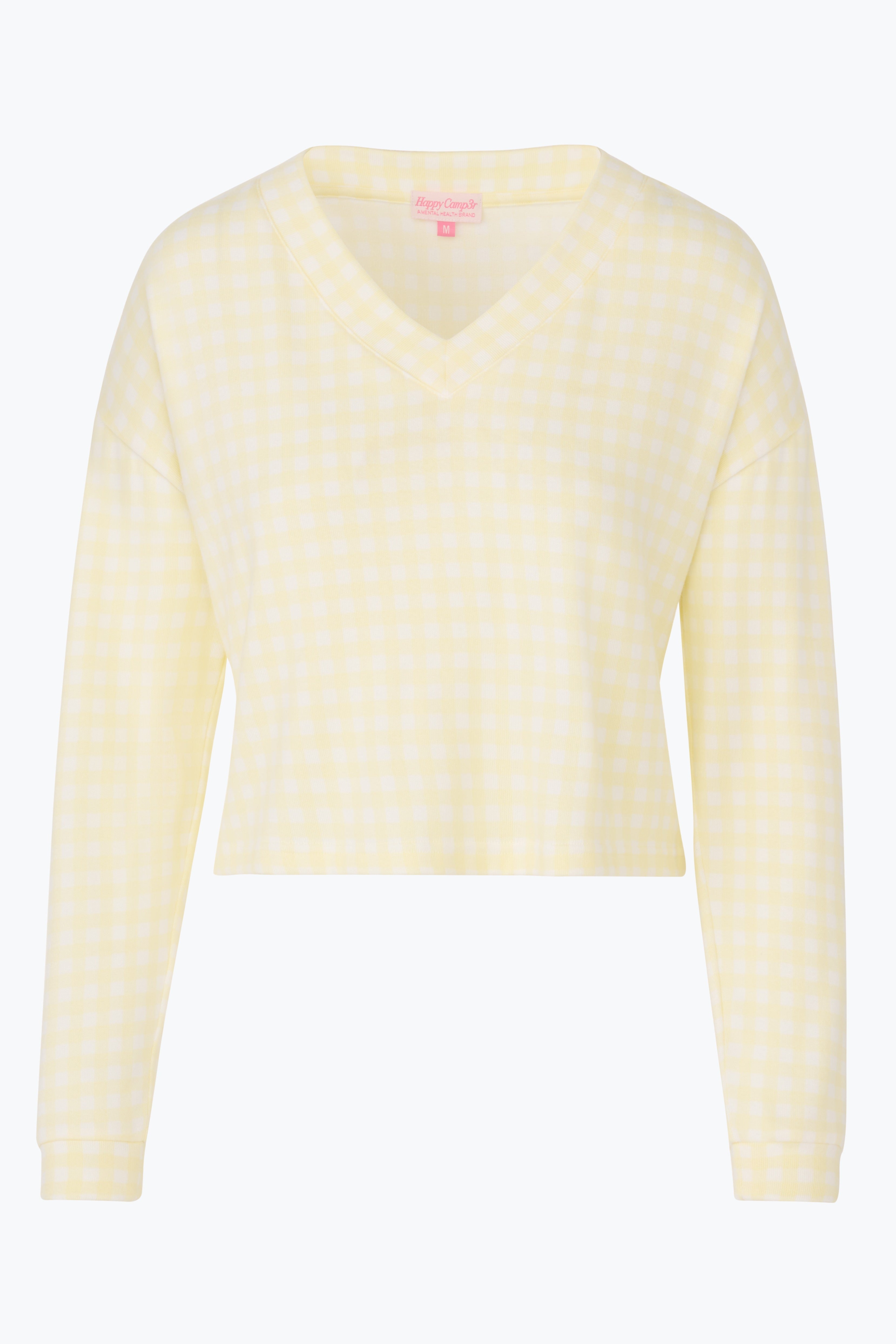 BUTTERCREAM GINGHAM LUNA LOUNGE TOP