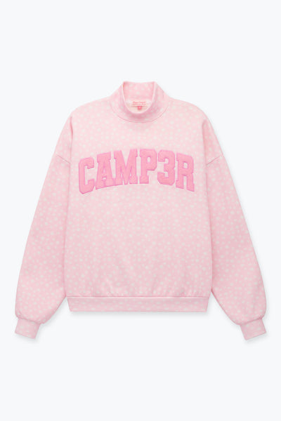 Ditsy Daisy Mockneck Sweatshirt