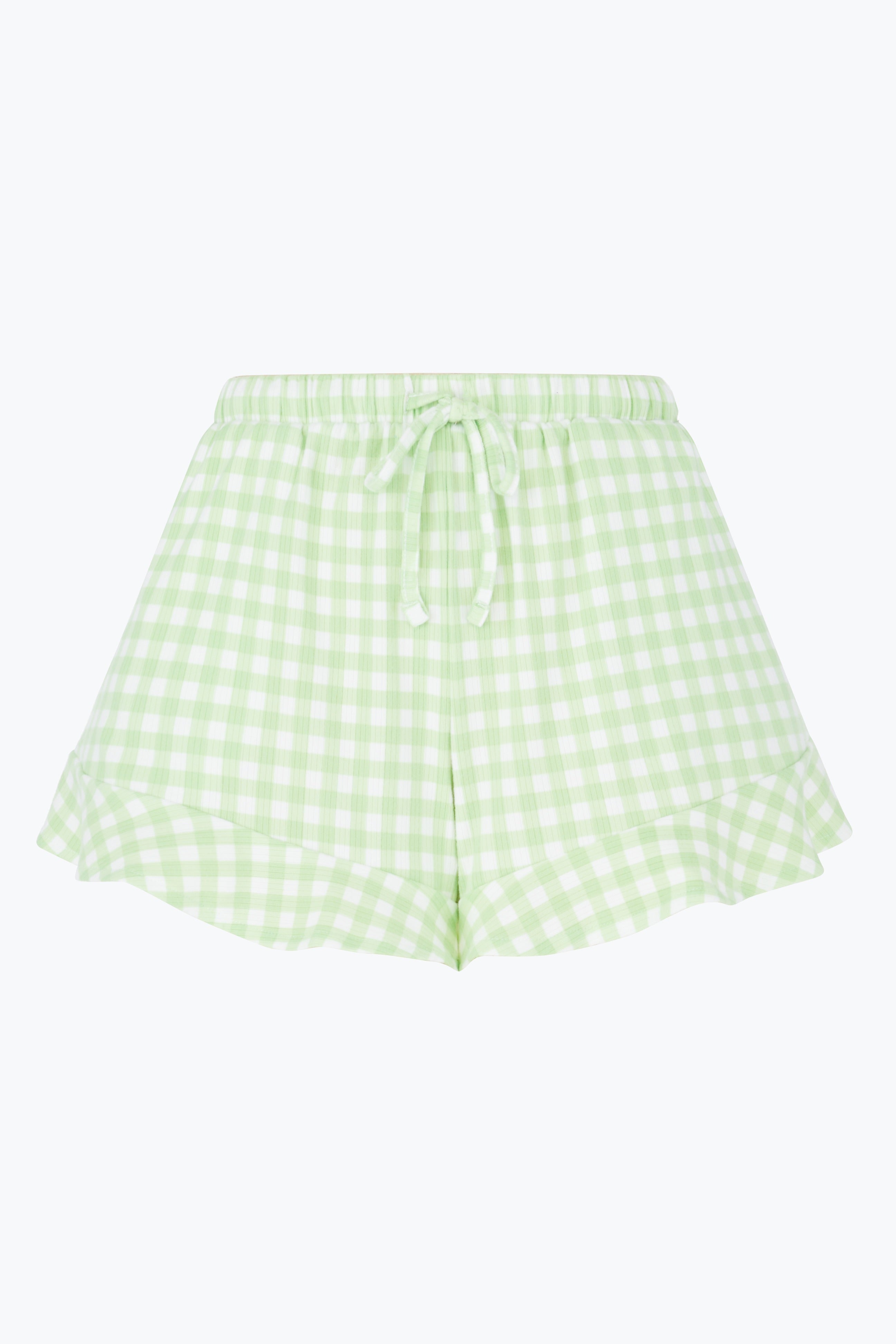 MINT GINGHAM HAZEL SHORTS