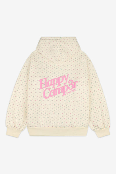 パーカー sara mallika C.LINEN FLOWER PRT HOODIE Vintage Flower Hoodie