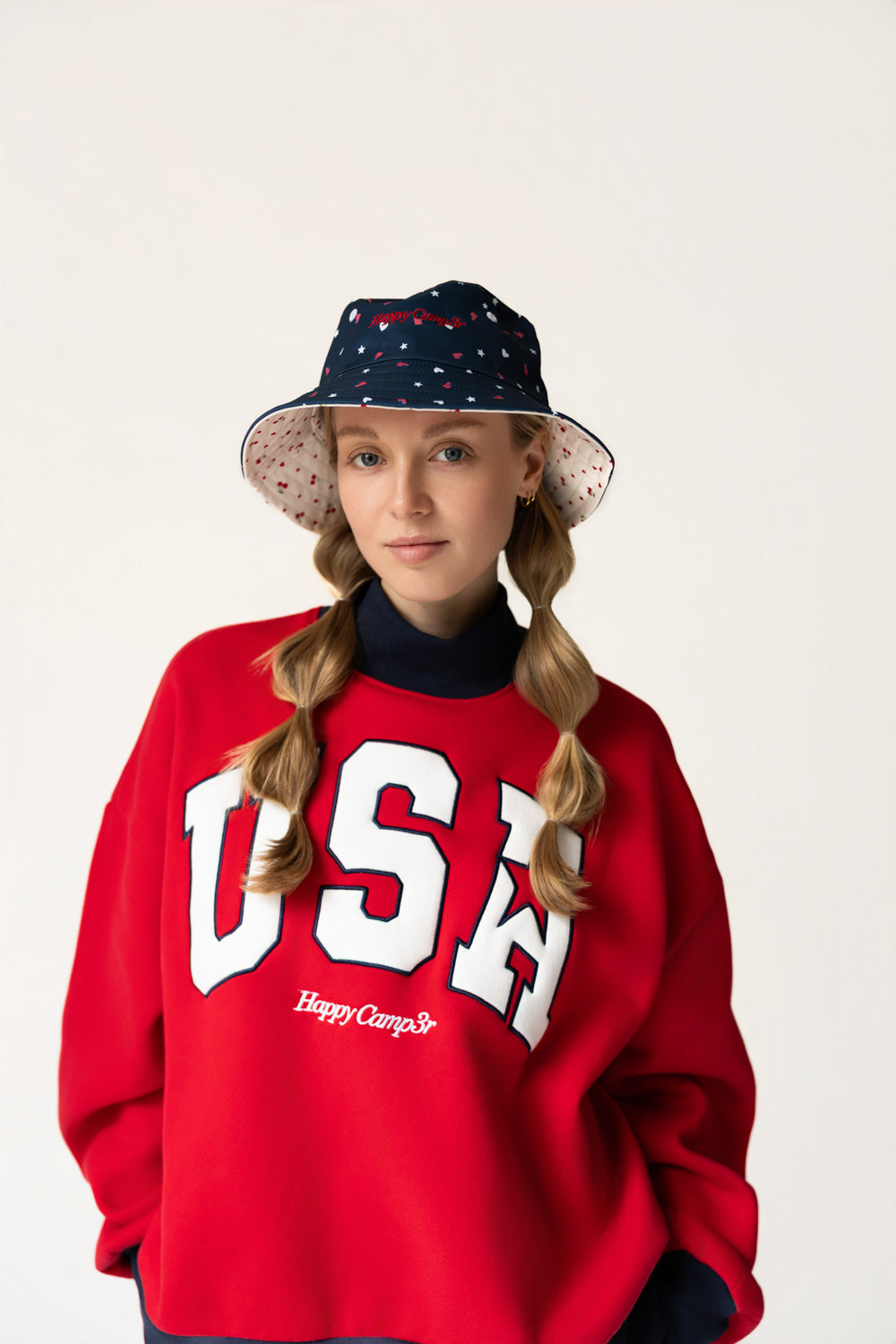 Hearts & Stripes Reversible Bucket Hat