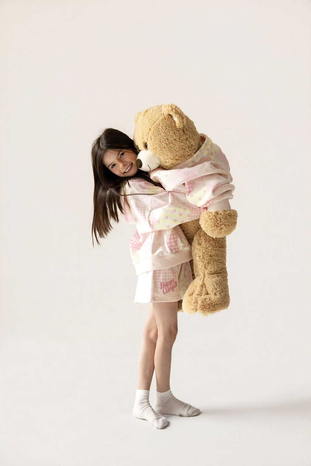 Pink Patchwork Youth Core Shorts