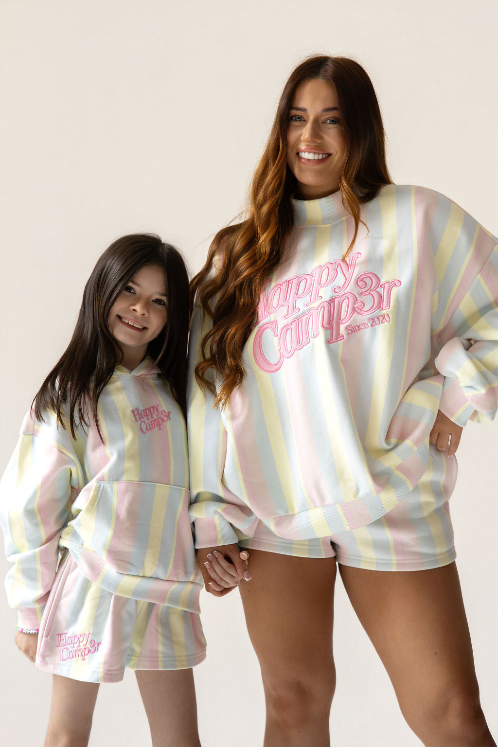 Sherbet Stripes Applique Youth Hoodie