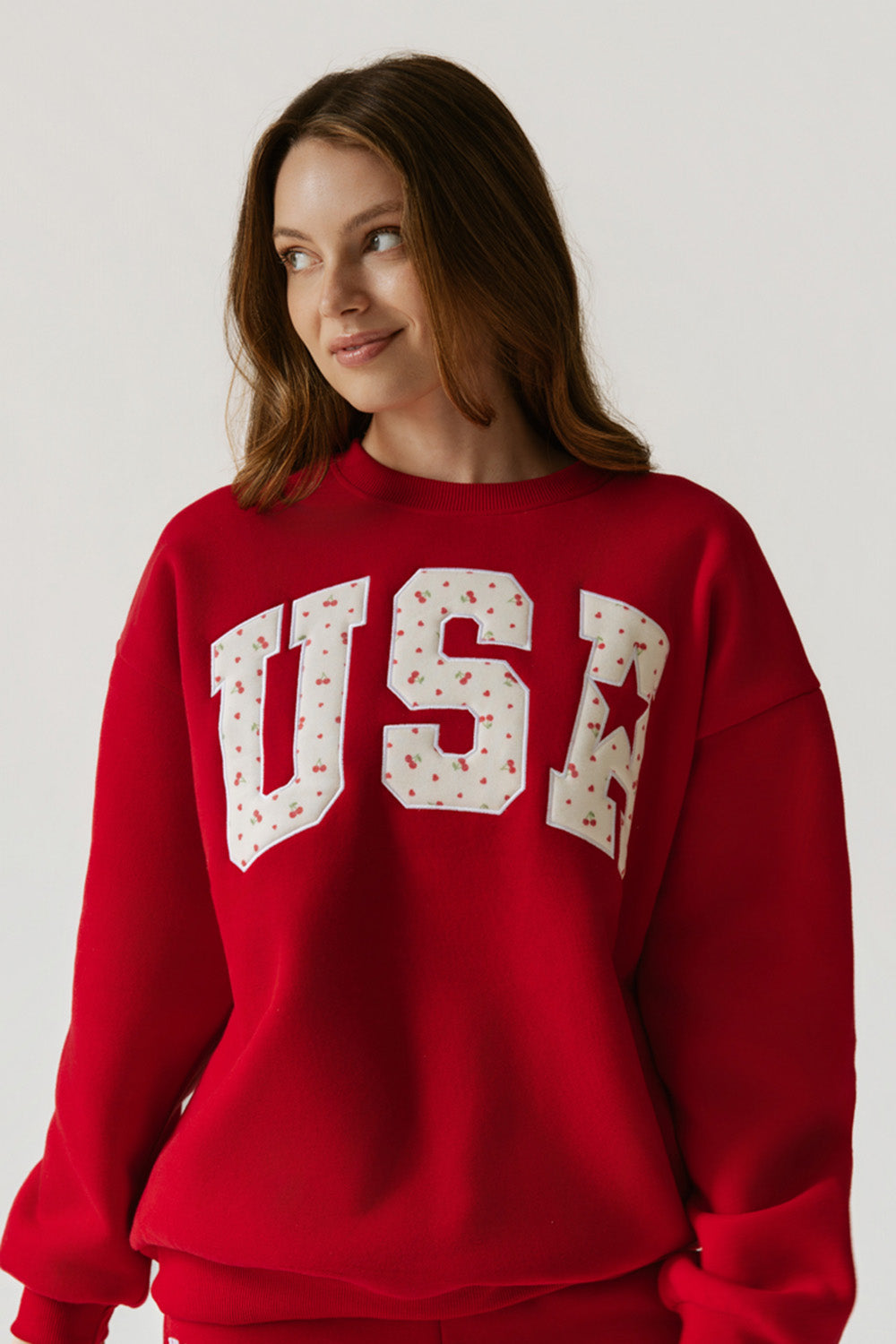 Red USA Crewneck Sweatshirt