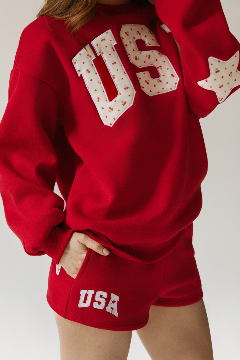 Red USA Core Shorts