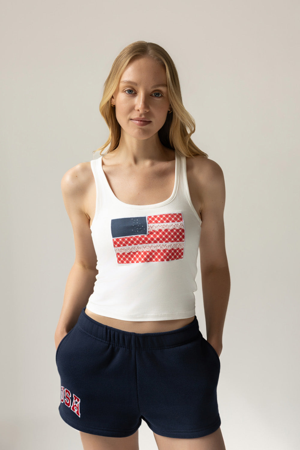 Lace Flag May Tank