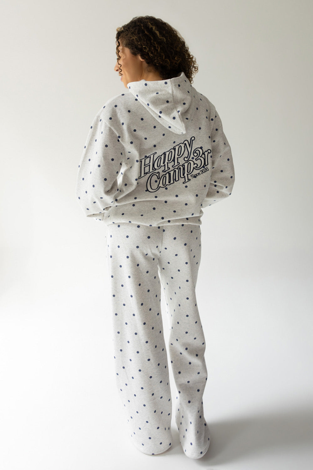 Heather Gray Polka Dot Applique Hoodie