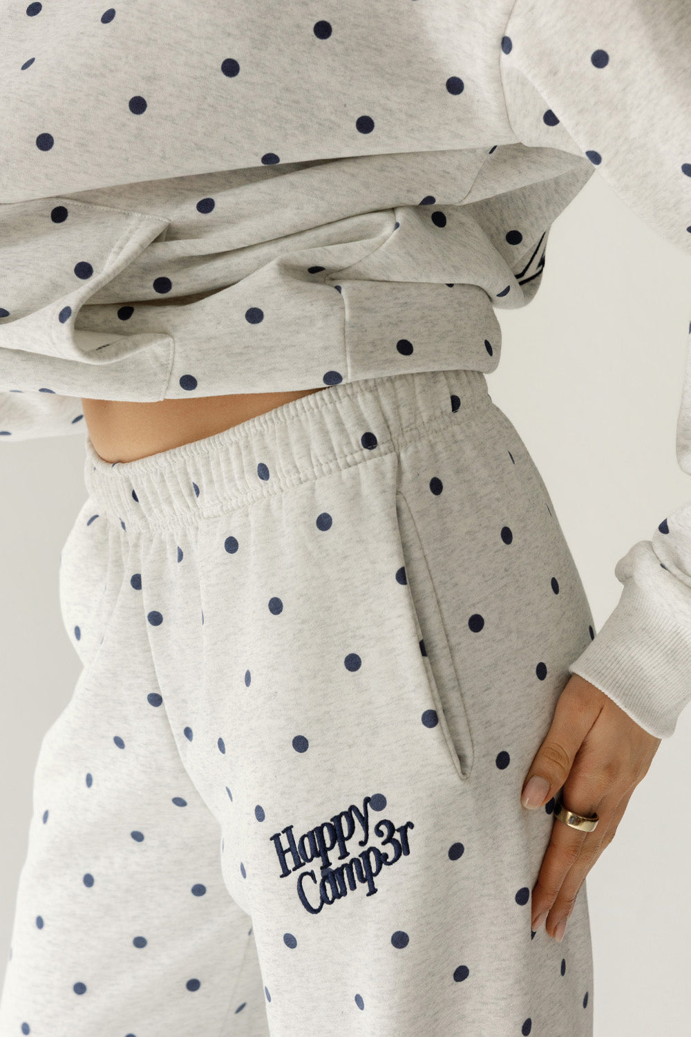 Heather Gray Polka Dot Sweatpants