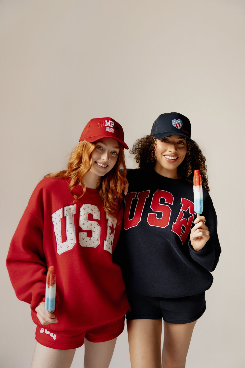 USA Heart Trucker Hat