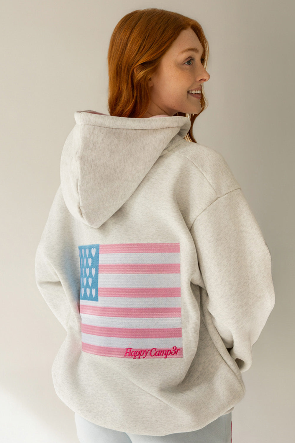 Pink Flag Zip Up Hoodie