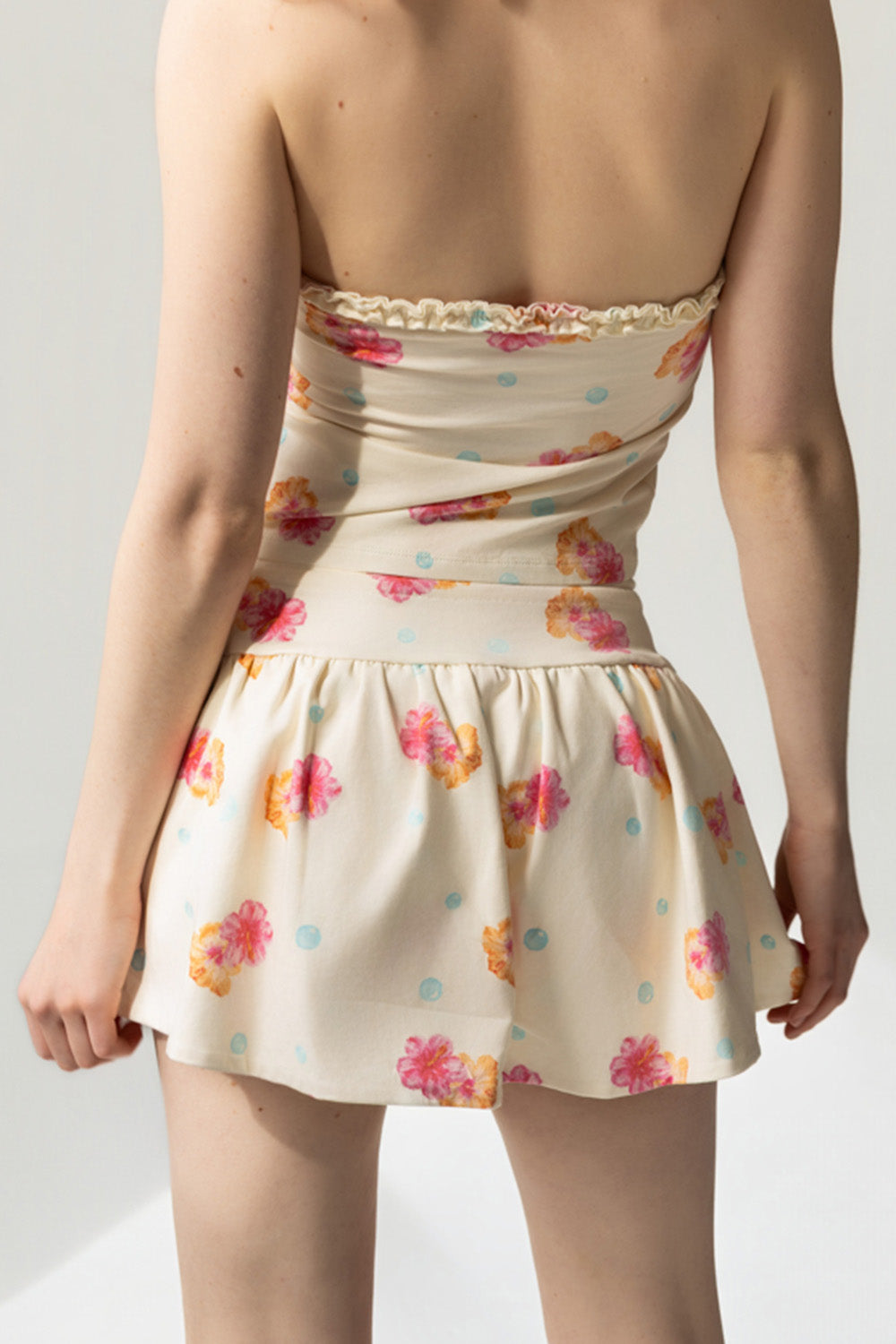 Cream Hibiscus Bubbles Naomi Skort