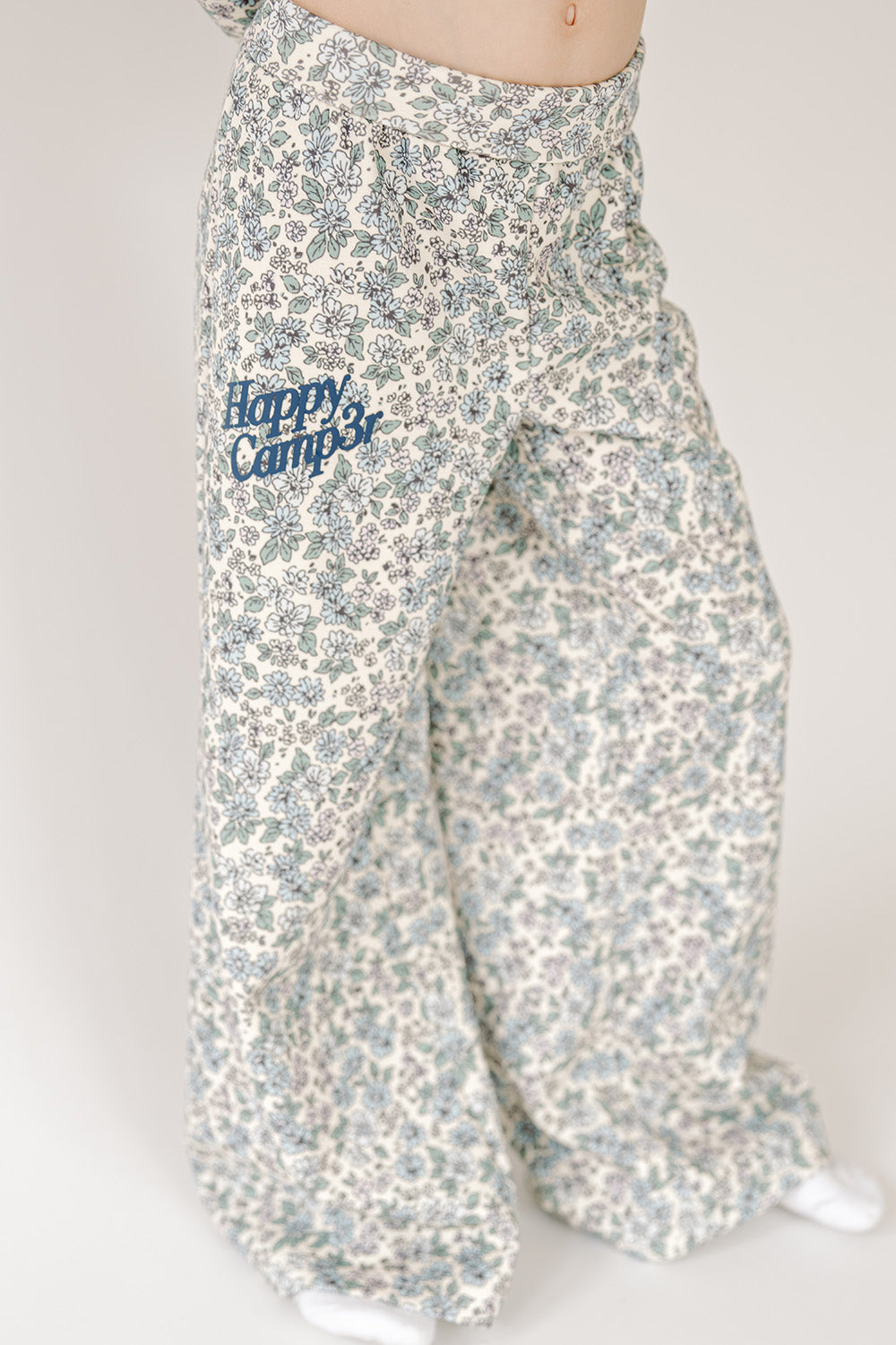 Dusty Blue Garden Youth Scuba Foldover Pants