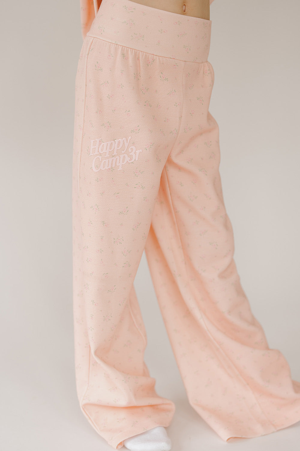 Pink Peony Youth Scuba Foldover Pants