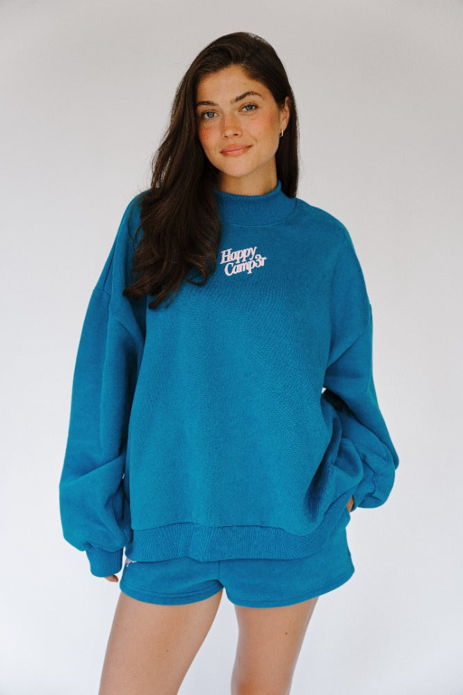 Puff Series Mockneck - Crystal Teal
