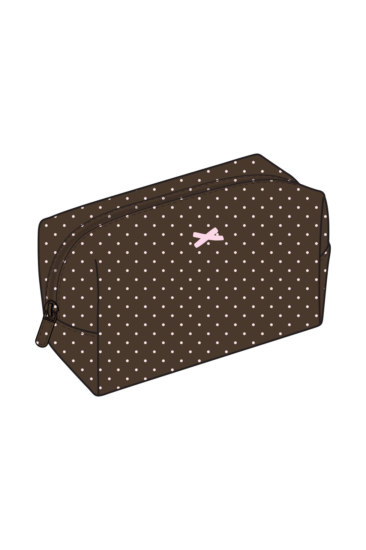 Cocoa Dot Cosmetic Pouch