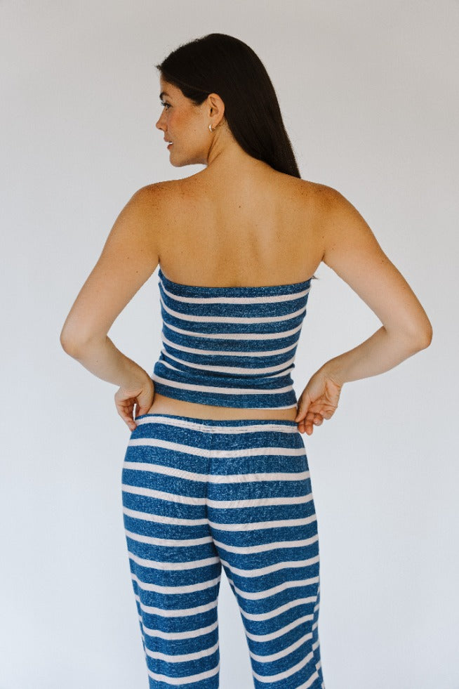 Blush Navy Bands Quinn Top