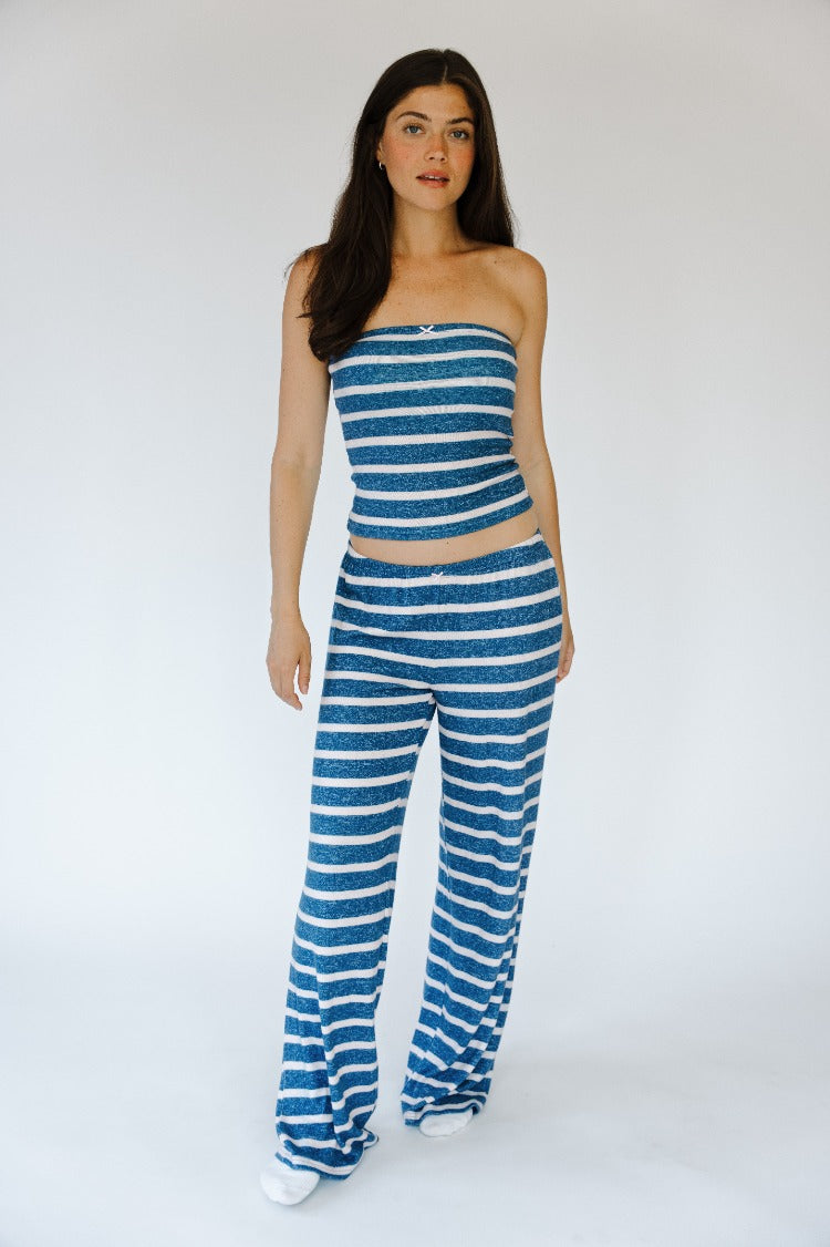 Blush Navy Bands Quinn Top