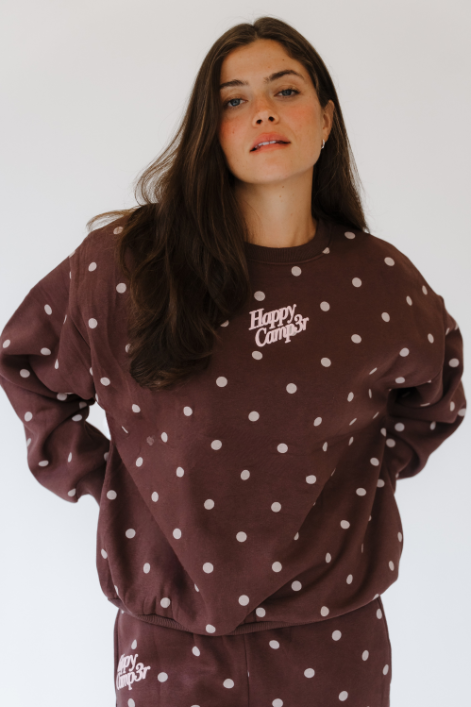 Cocoa Dot Crewneck