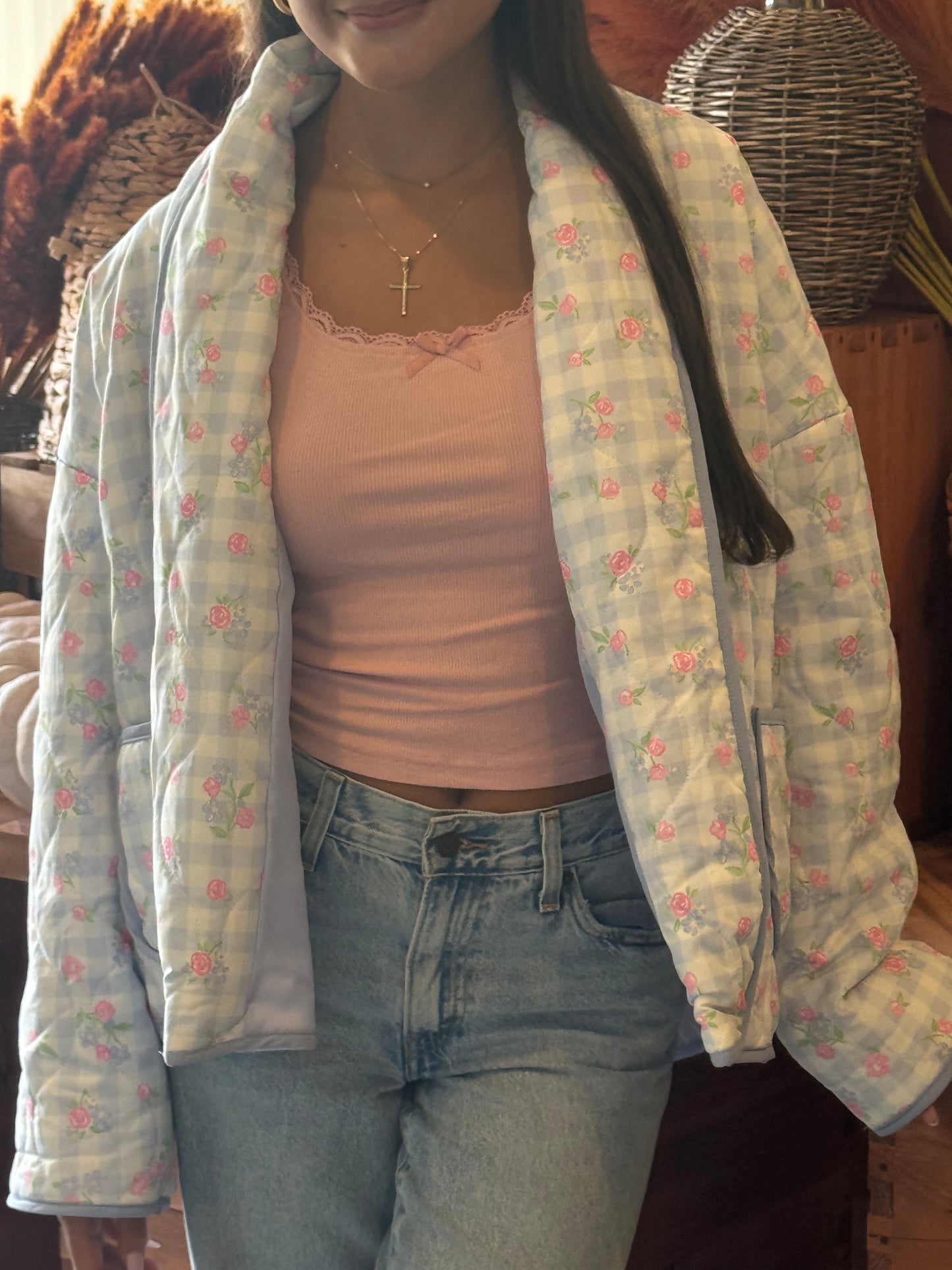 Cotton Candy Oversized Quilted Jacket