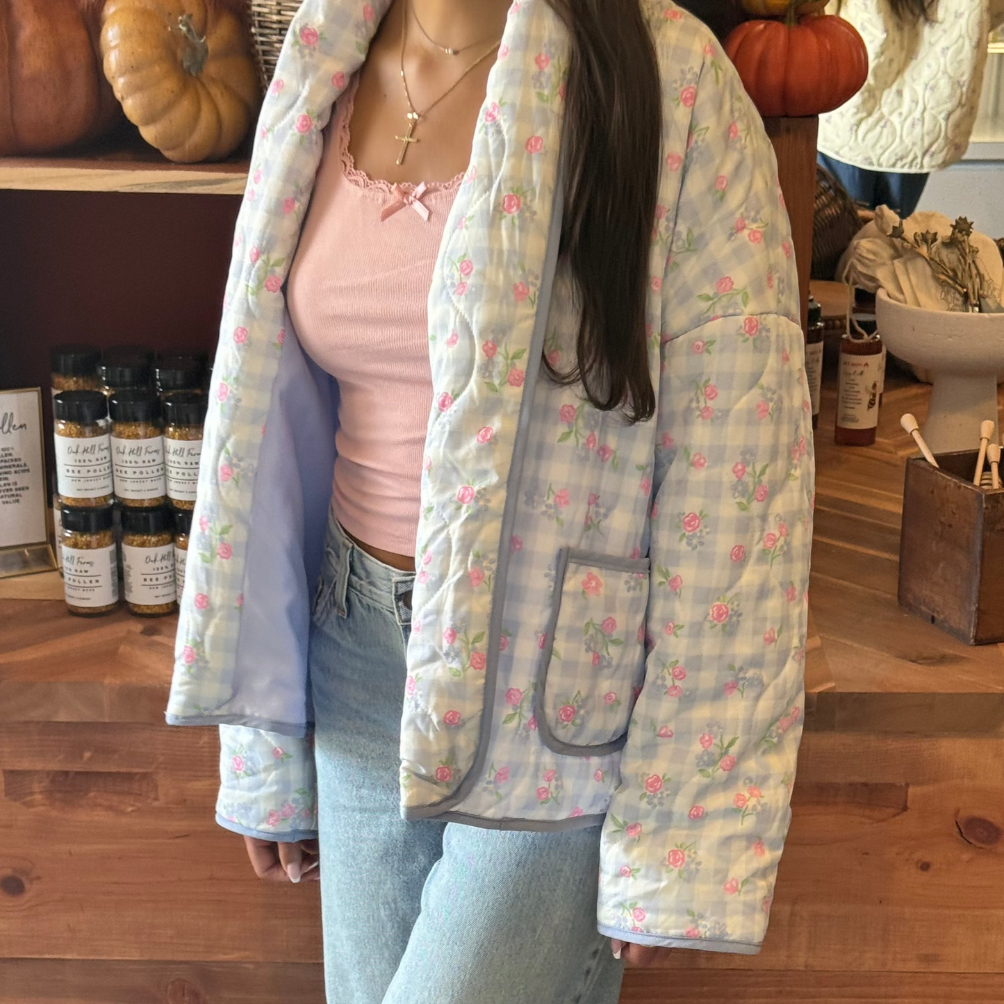 Cotton Candy Oversized Quilted Jacket