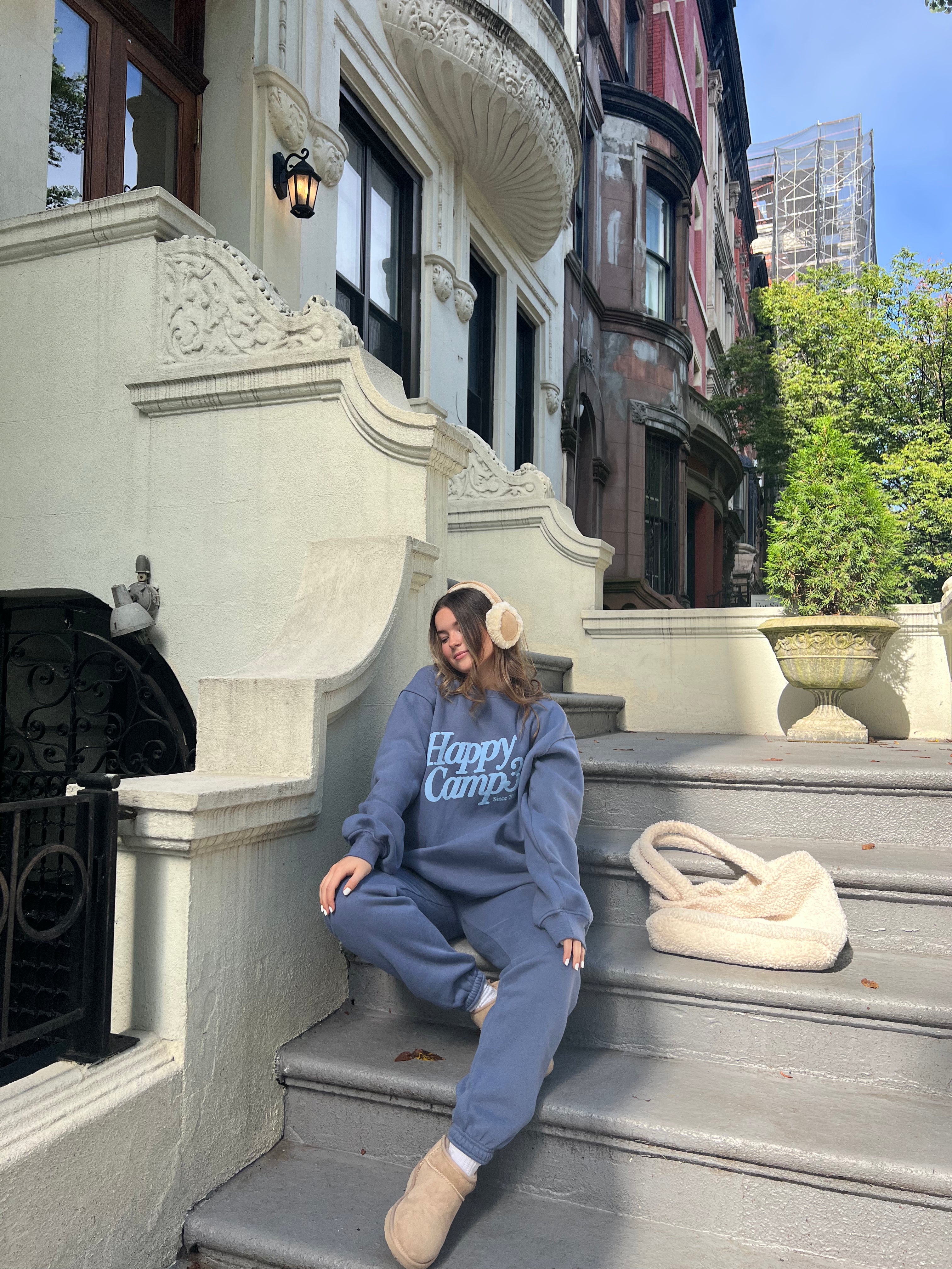Puff Series Crewneck - Vintage Blue