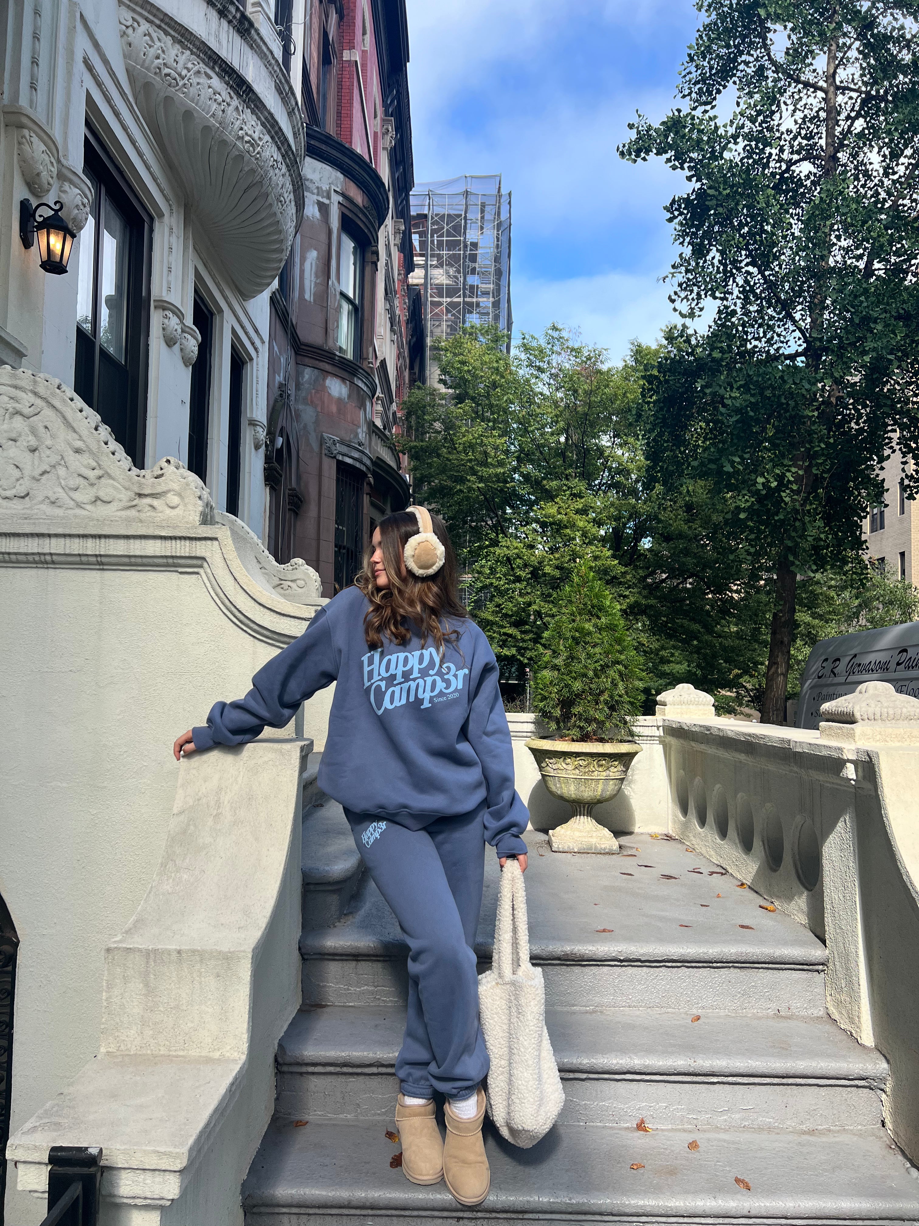 Puff Series Crewneck - Vintage Blue