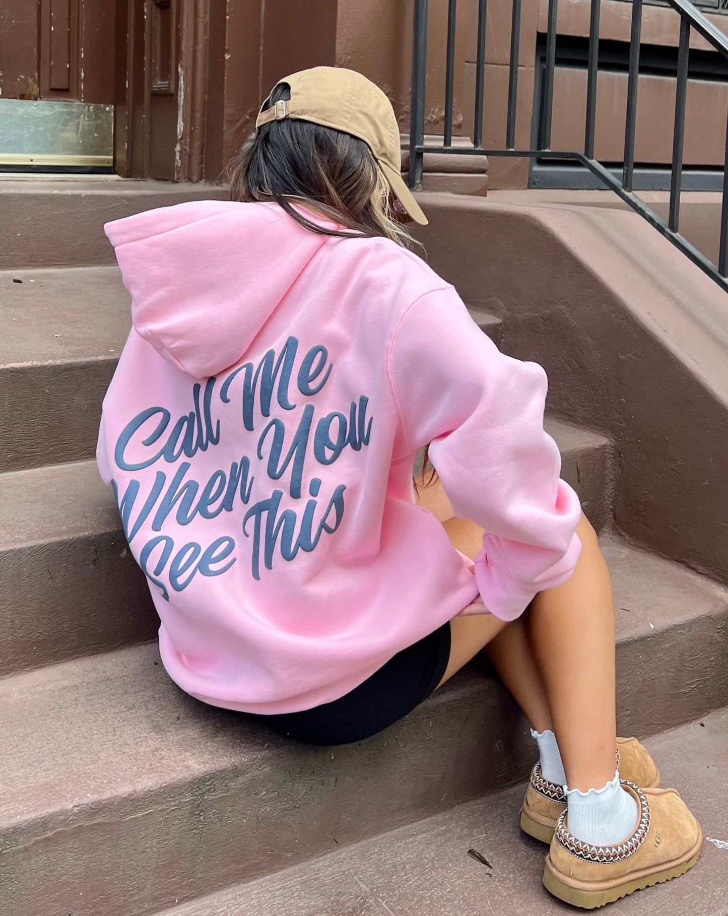 Call Me When You See This Hoodie - Barbie Pink