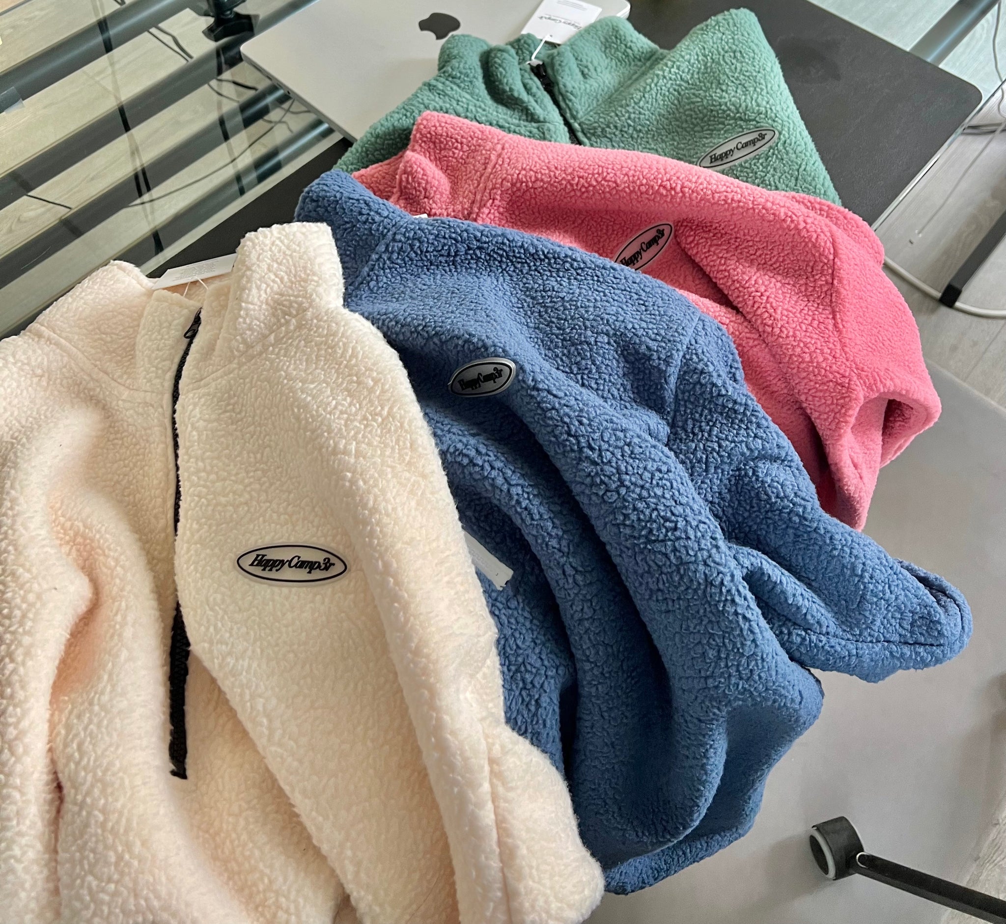 Teddy Bear Quarter Zip Navy Blue The Happy Camp3r