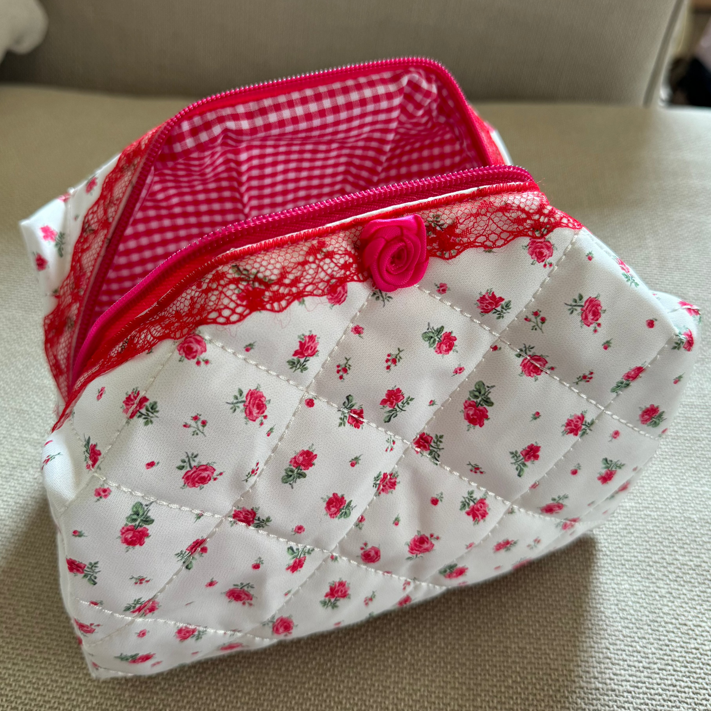 Red Roses Cosmetic Pouch