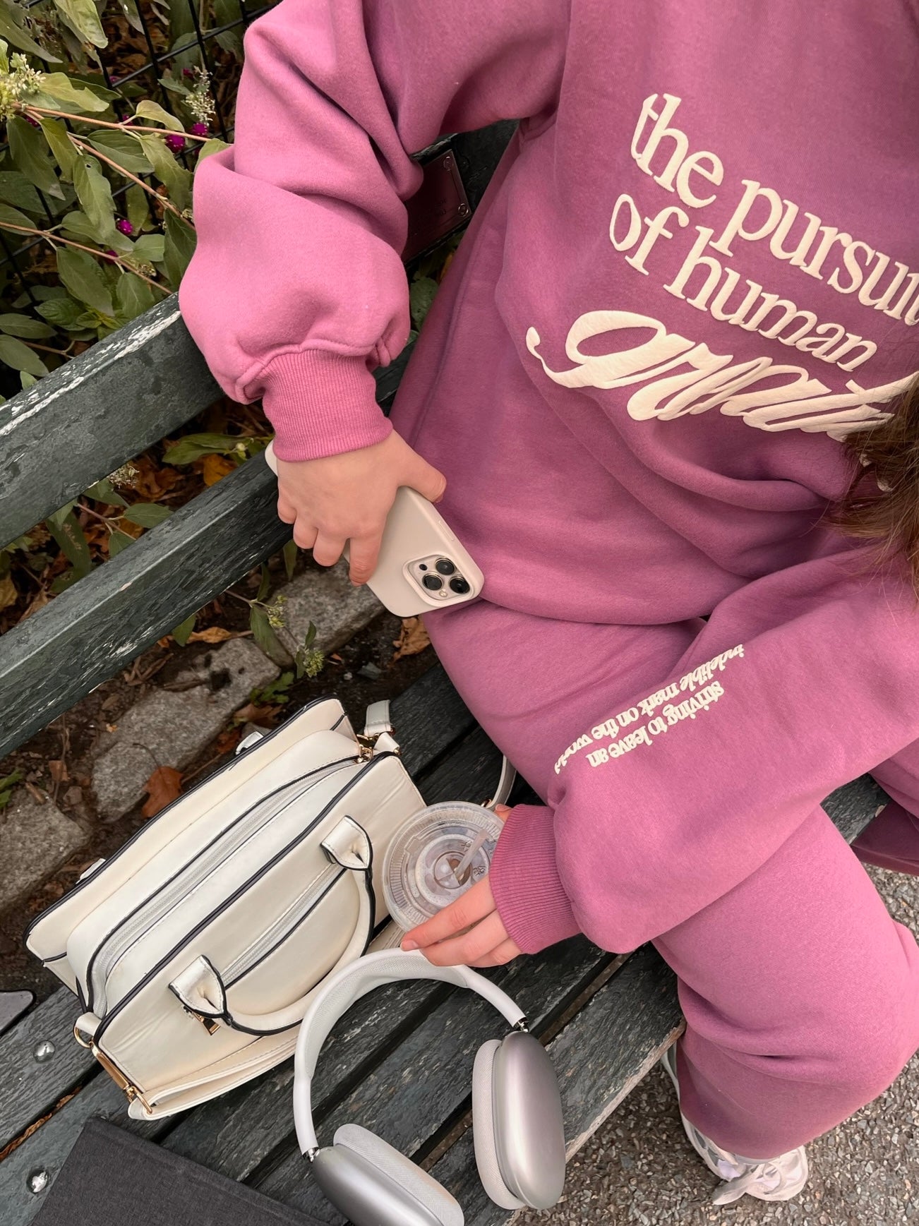 The Pursuit of Human Greatness Sweatshirt - Sugar Plum