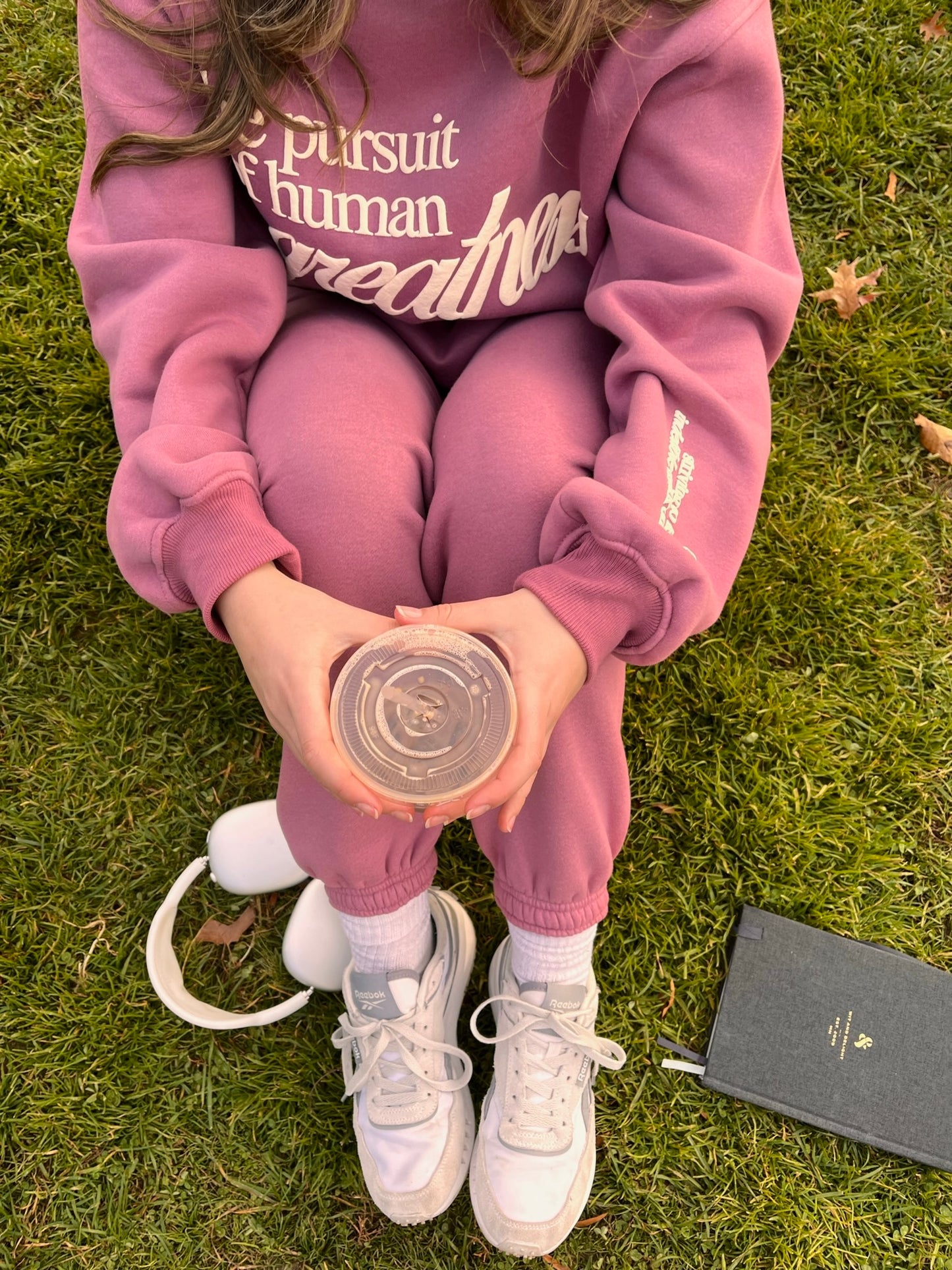 The Pursuit of Human Greatness Sweatpants - Sugar Plum