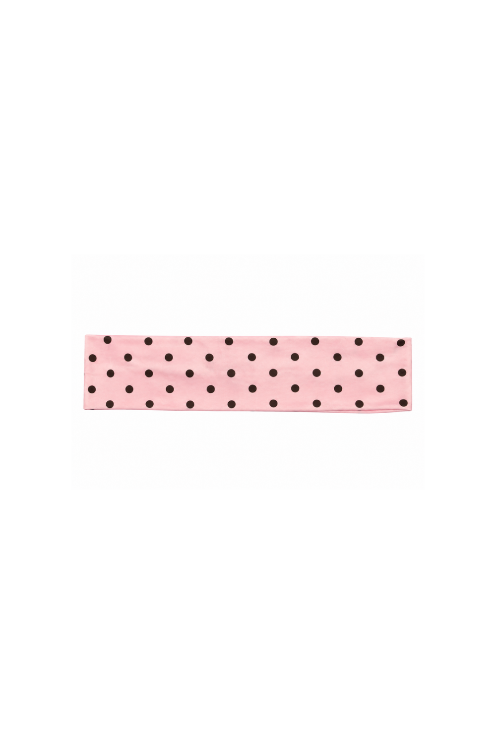 Pink Polka Dot Headband, light pink with brown polka dots. The Happy Camp3r