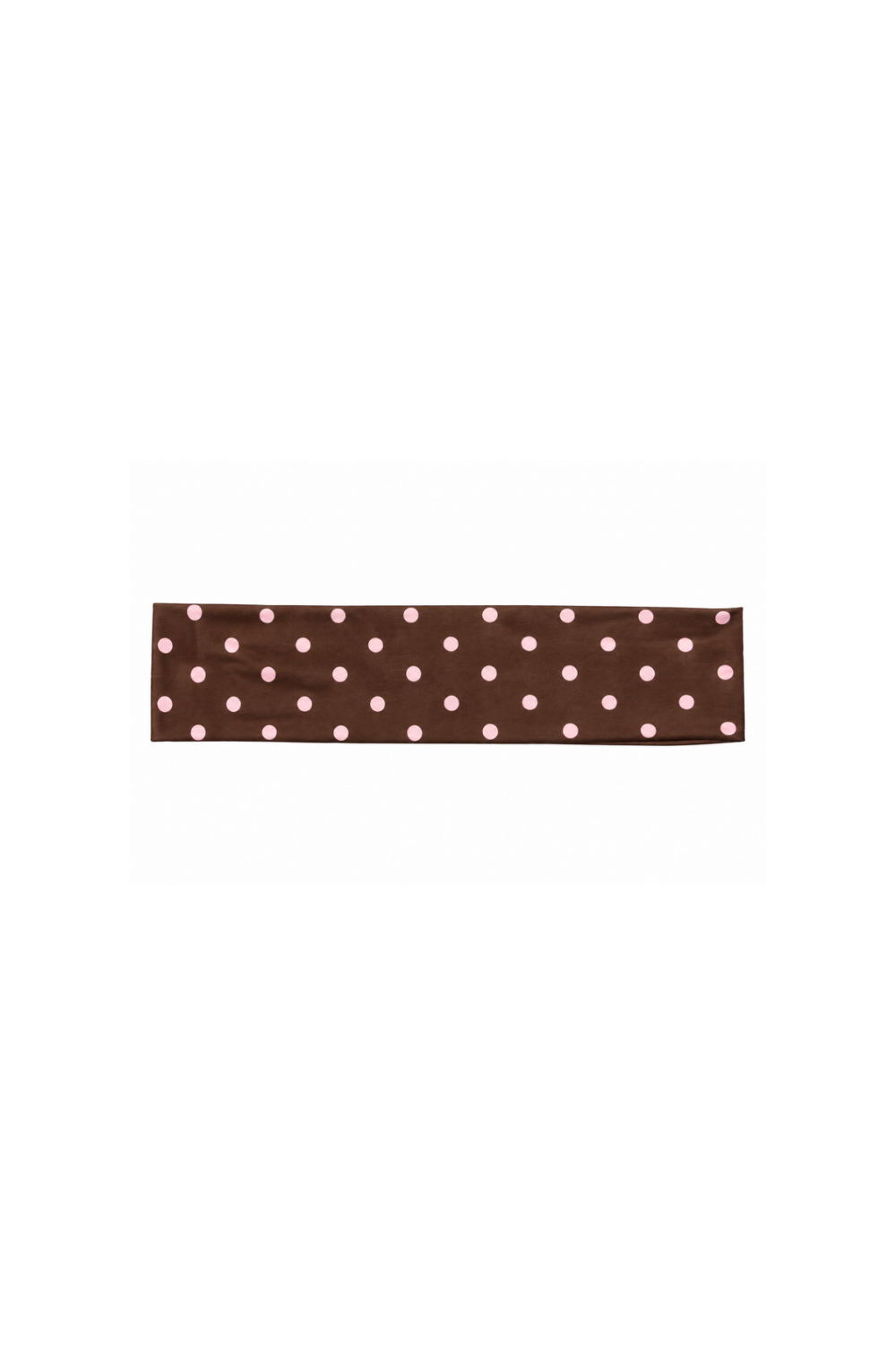 Cocoa Dot Headband, brown with pink polka dots. The Happy Camp3r