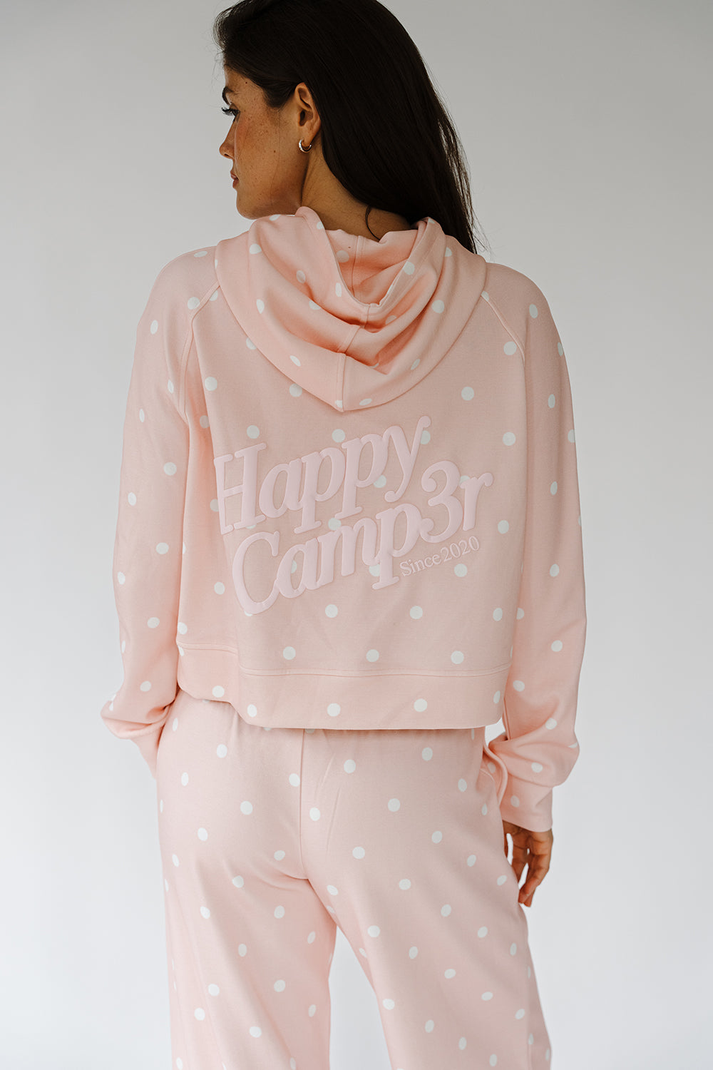 Pink Sprinkle Half Zip Scuba Hoodie