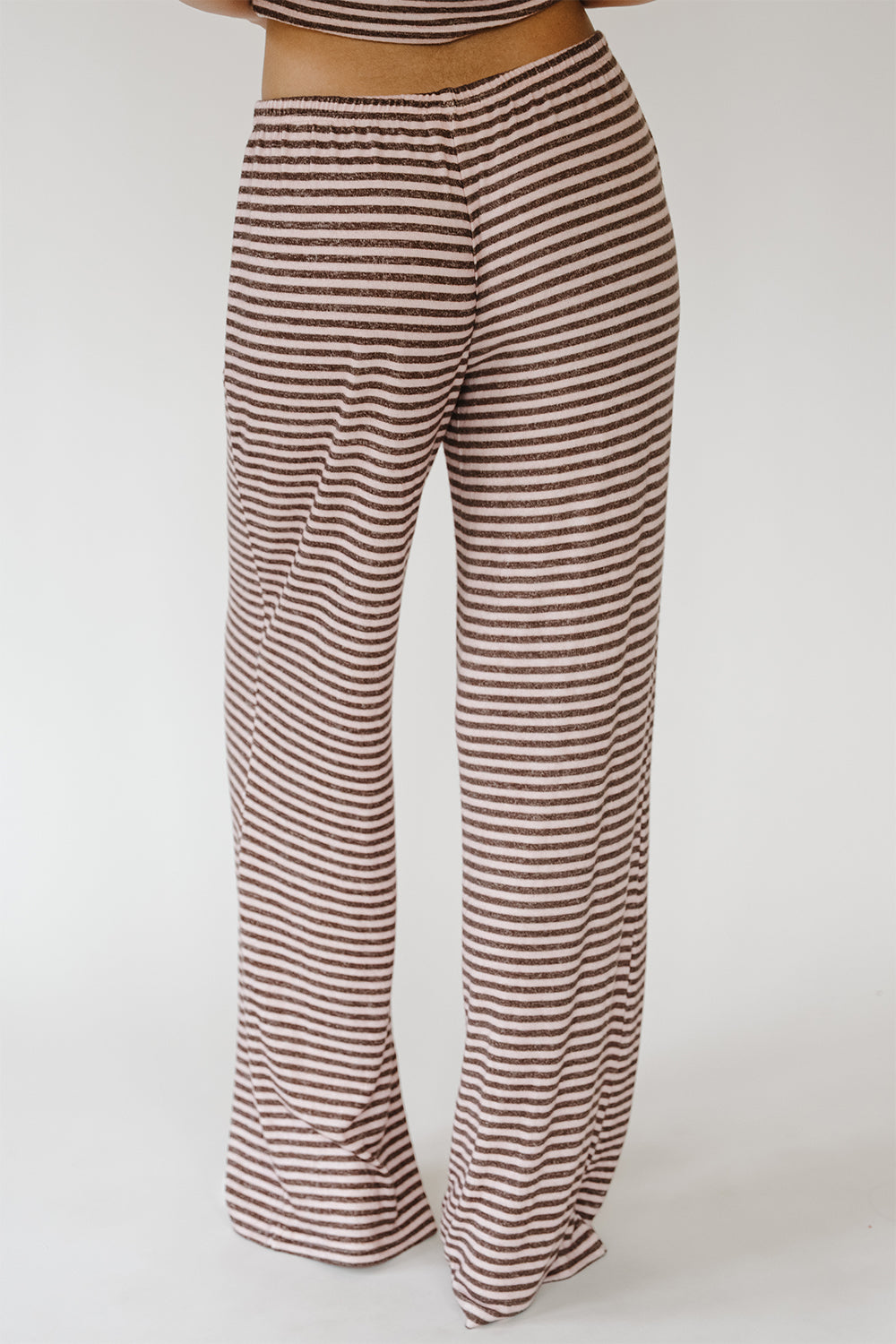 Back of the striped Milk And Mocha Liz Bottoms. The Happy Camp3r