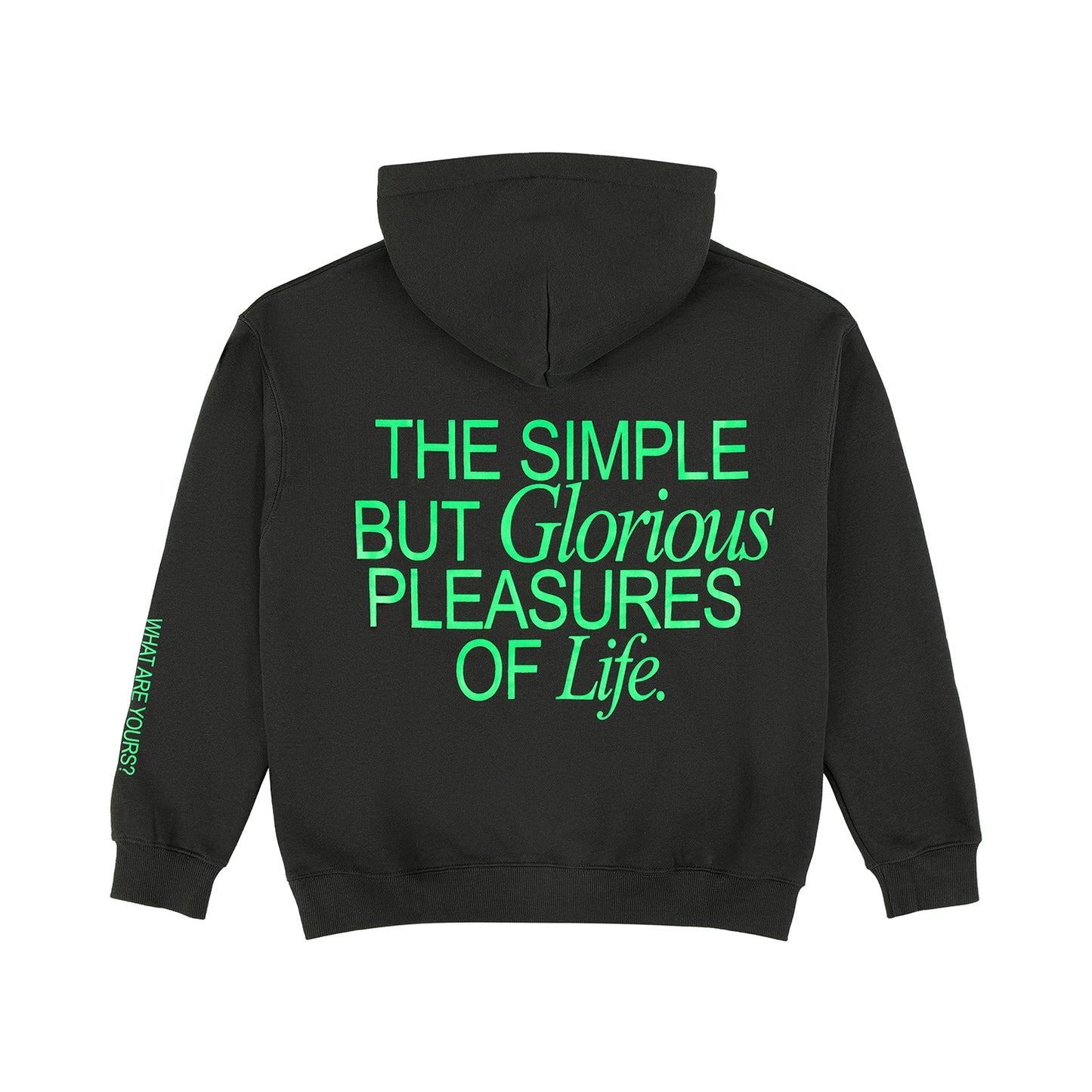 Simple but Glorious Pleasures of Life Hoodie - Black