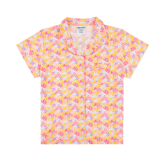Wild Flower Short Sleeve Pajama Top