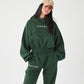 Cloud Cropped Hoodie - Forest Green