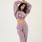 Cloud Cropped Hoodie - Washed out Lilac